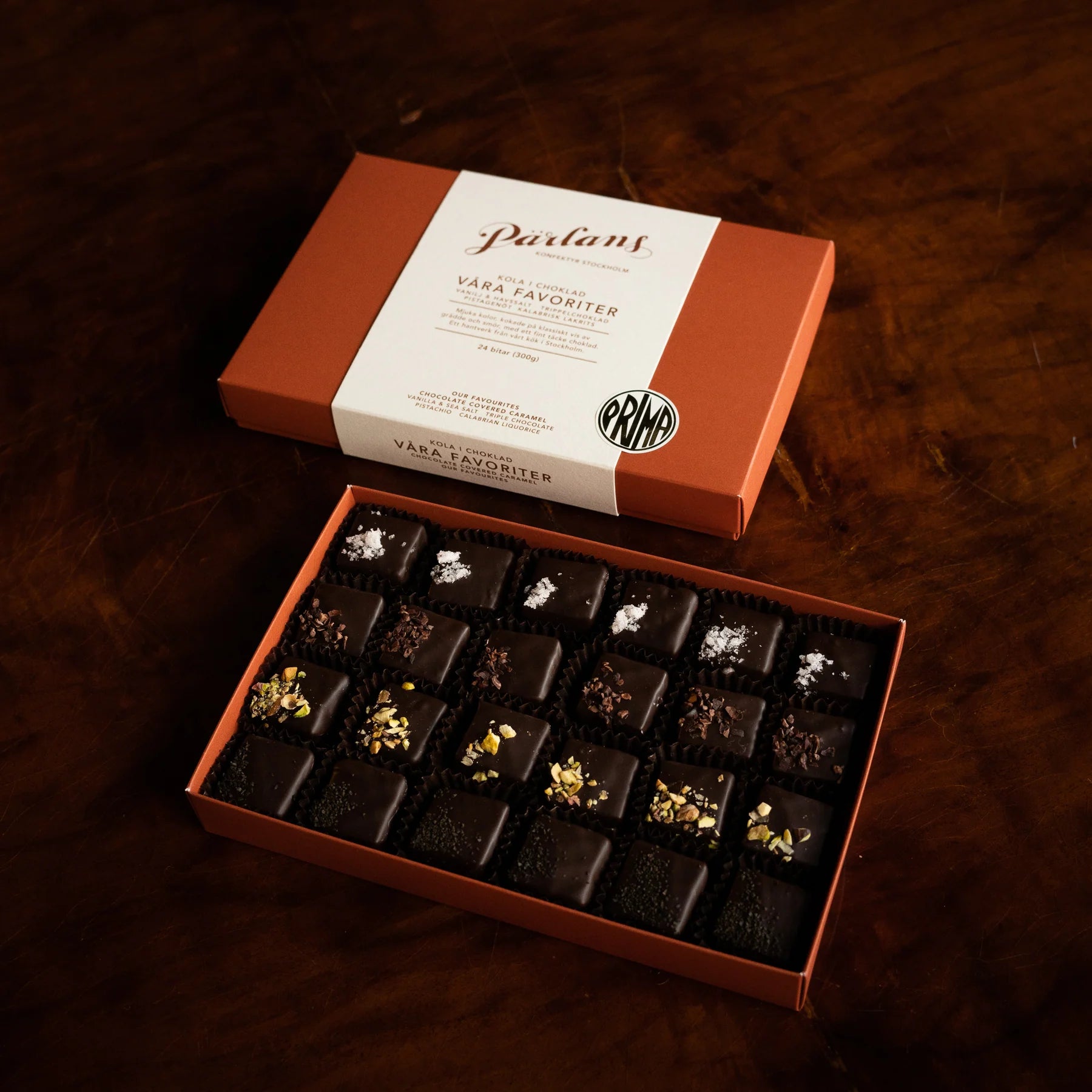 Våre Favoriter Chokolade Overtrukket Karameller - 24 stk.