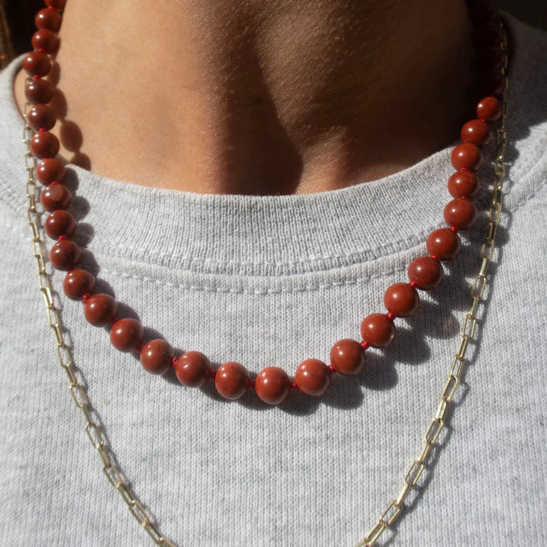 Aunties Halskæde - Red Jasper