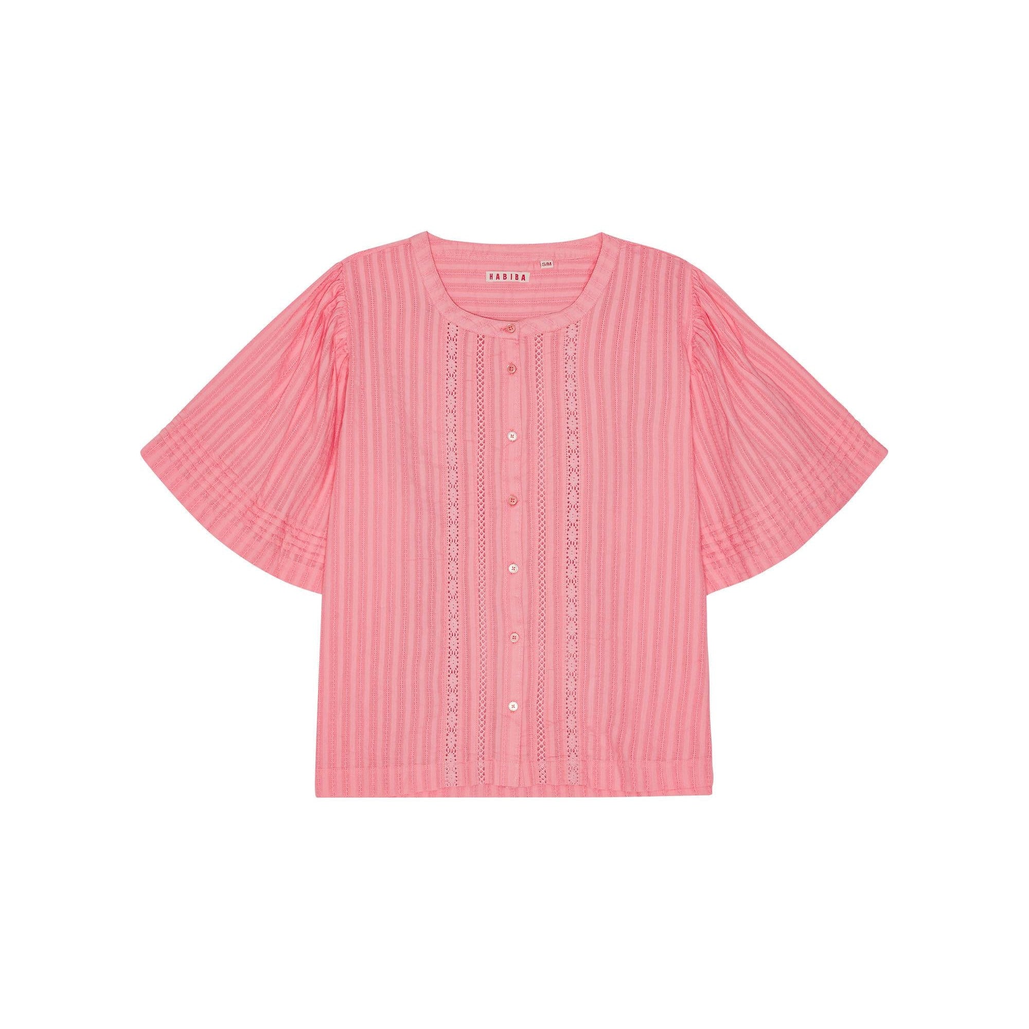 Butterfly Skjorte - Øko Bomuld - Flamingo