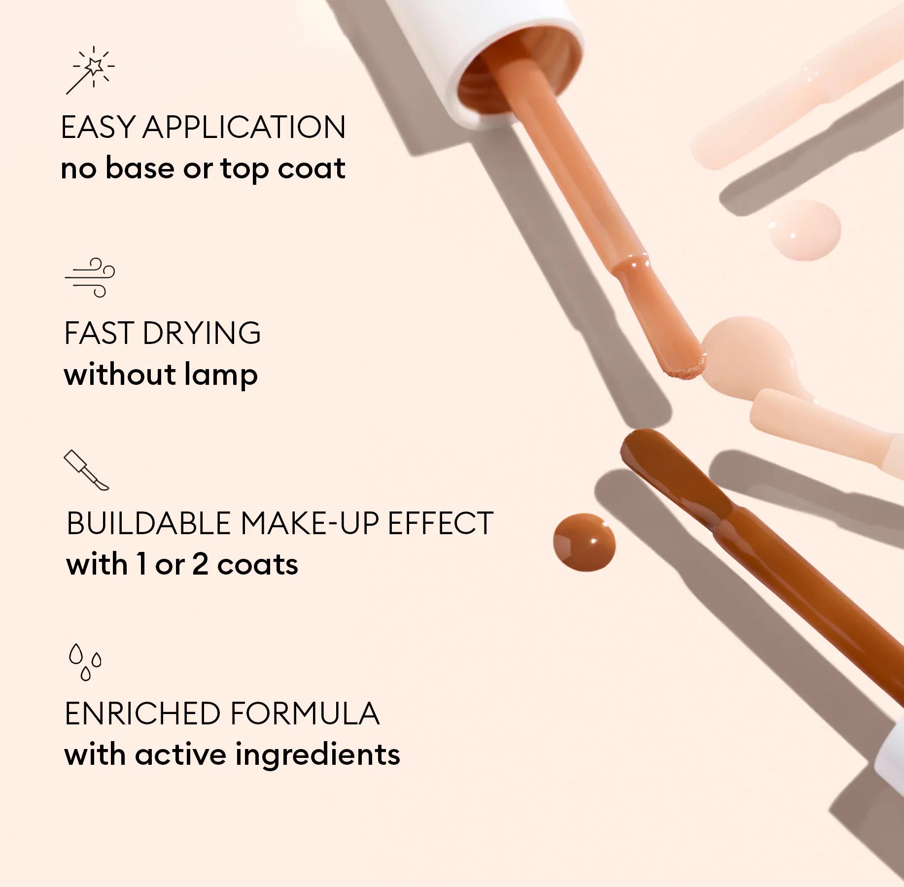 Active Smooth Neglelak - Sheer Beige Finish (01)