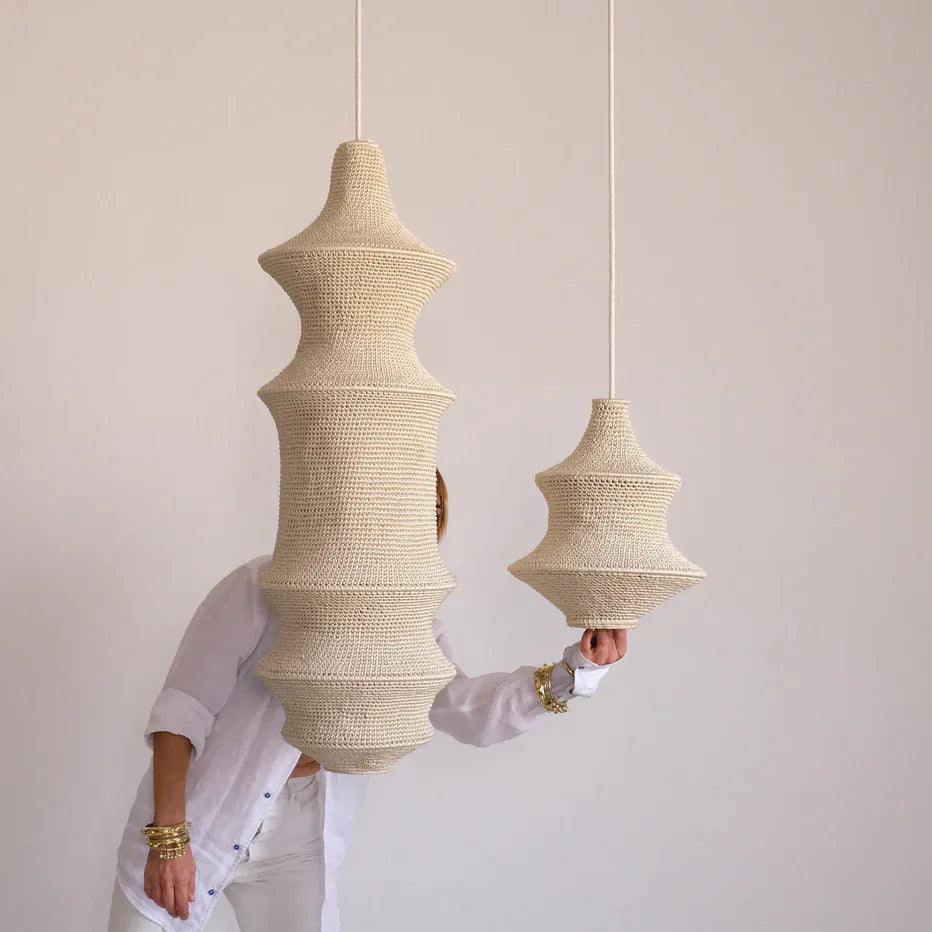 Saint I Hæklet Loftslampe - Beige