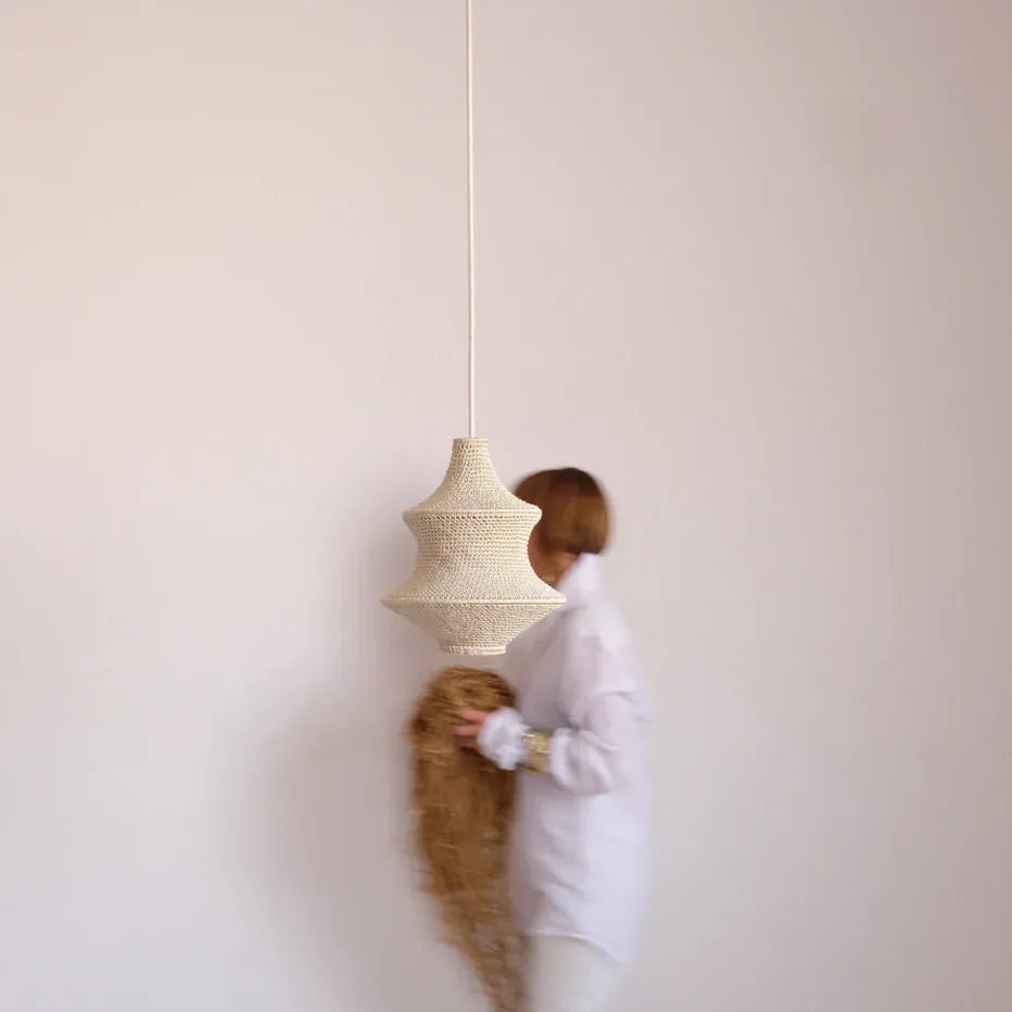 Saint I Hæklet Loftslampe - Beige
