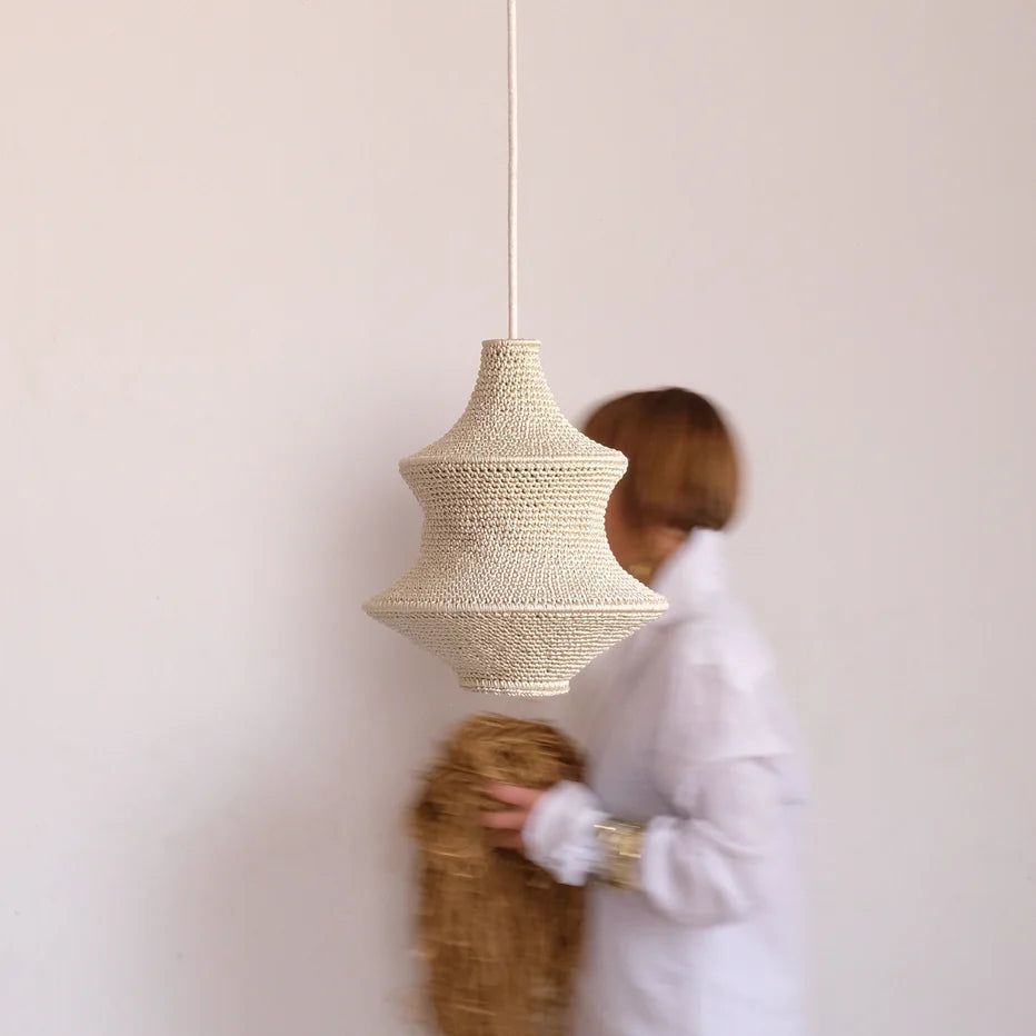 Saint I Hæklet Loftslampe - Beige