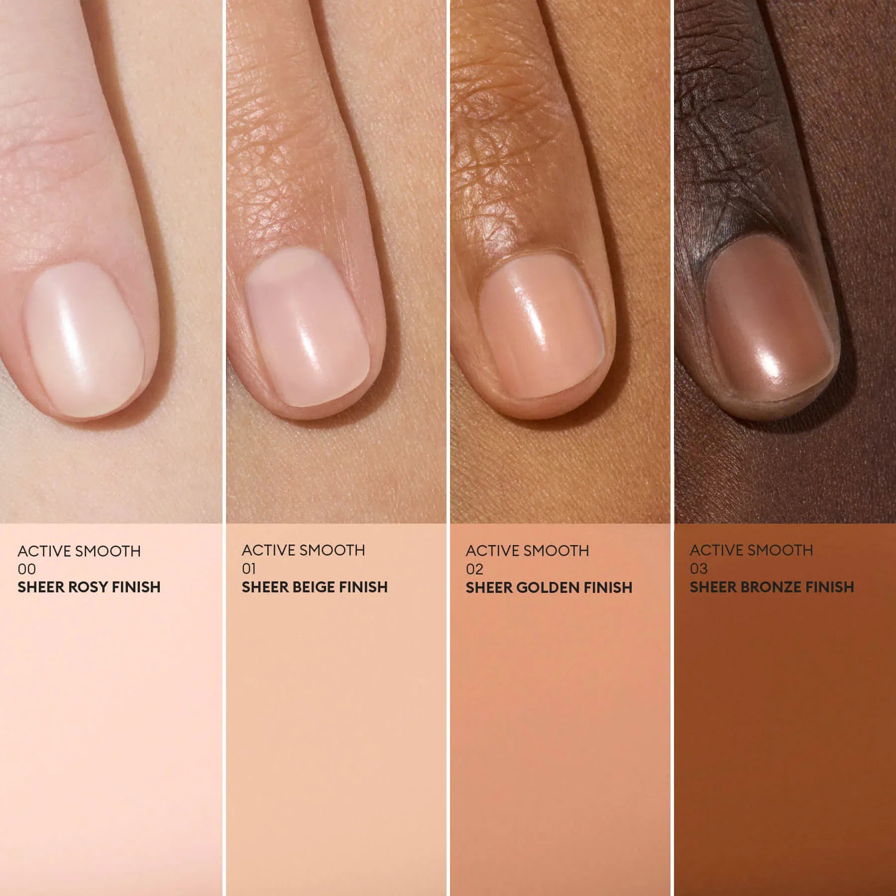 Active Smooth Neglelak - Sheer Beige Finish (01)