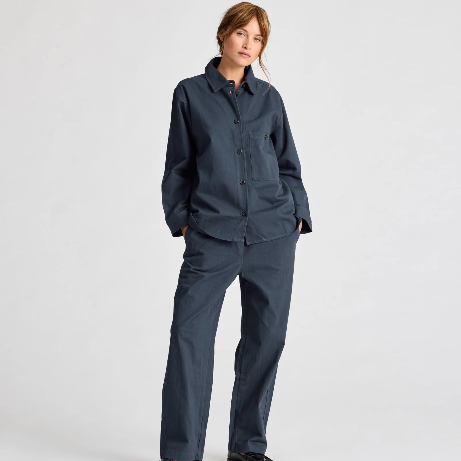 Sussie Skjorte - Øko Bomuld - Denim Blue