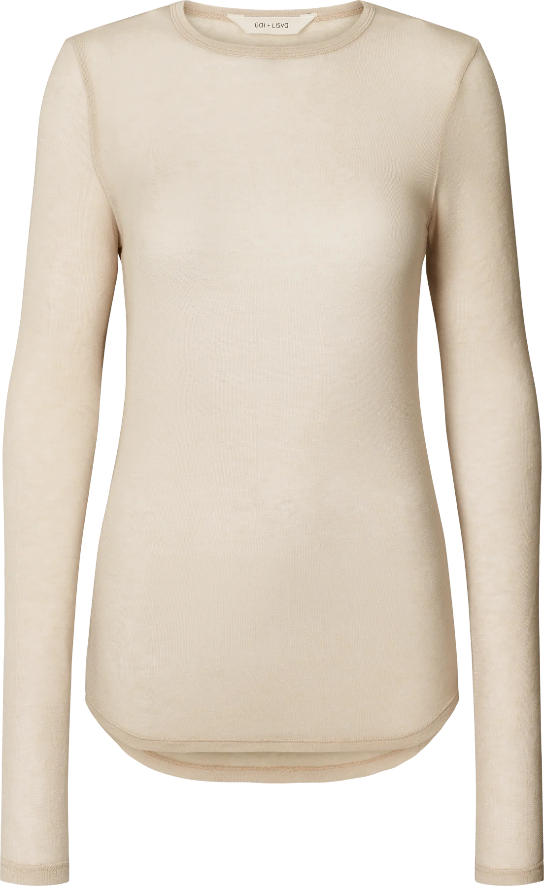 Thyra er en tynd uldbluse i en creme hvid farve