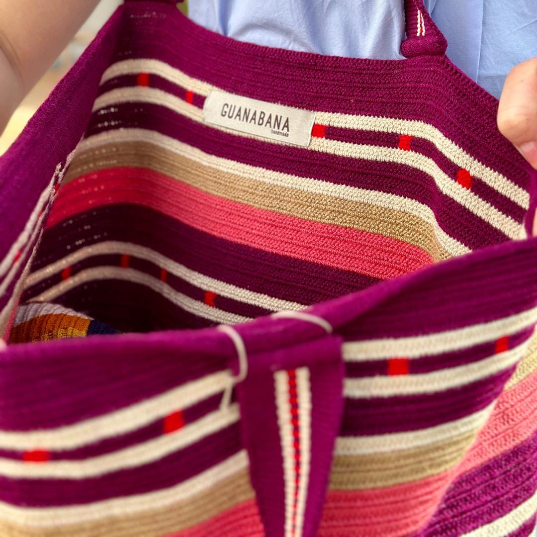 Tote Bag - SEAL - Burgundy & Pink