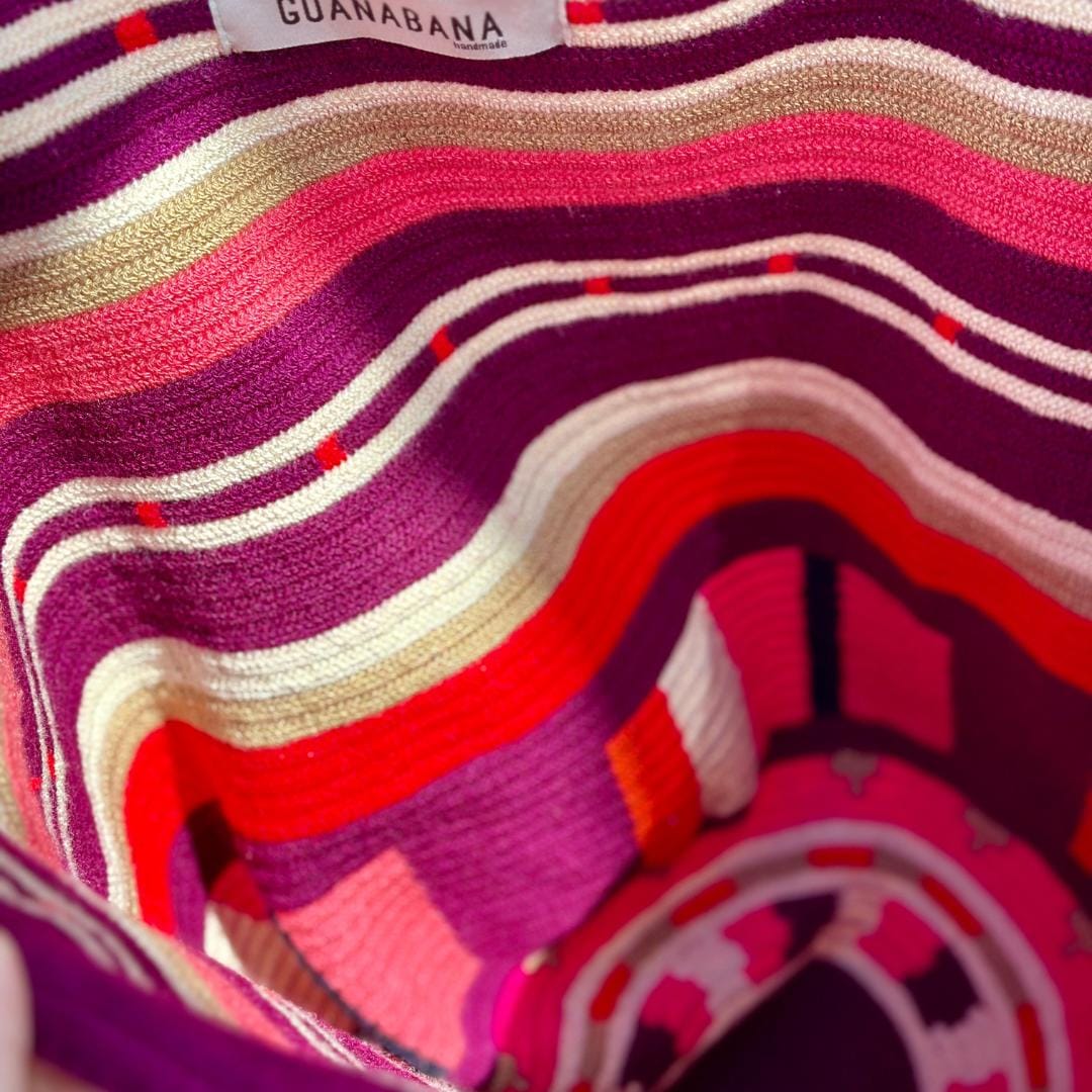 Tote Bag - SEAL - Burgundy & Pink