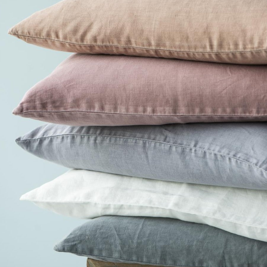 Stenvasket hør pude fra ib laursen i farven &