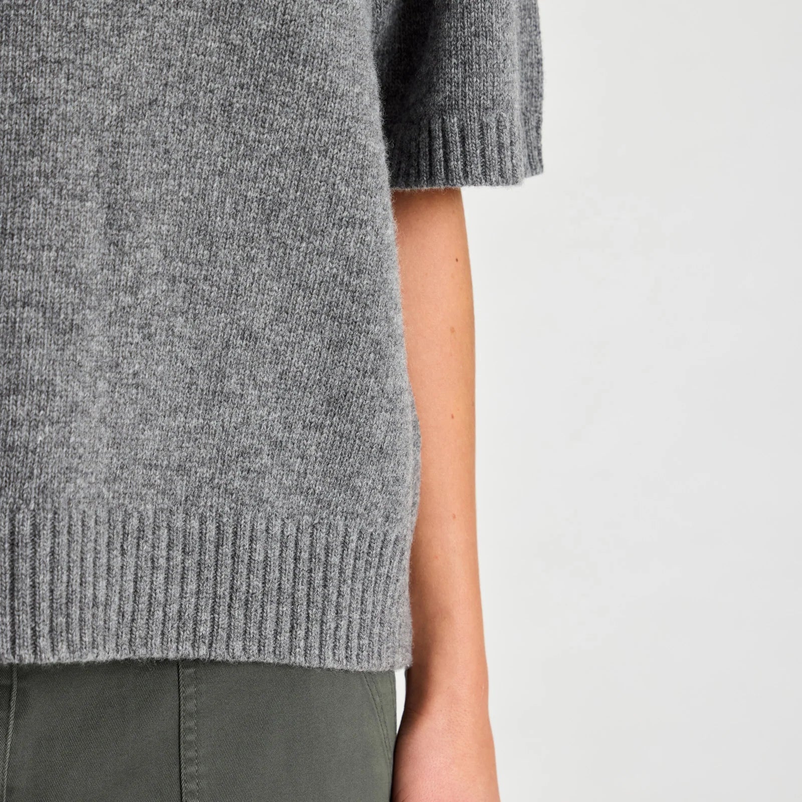 Tulle Jumper - 100% Lambswool - Grafiti Grey Melange