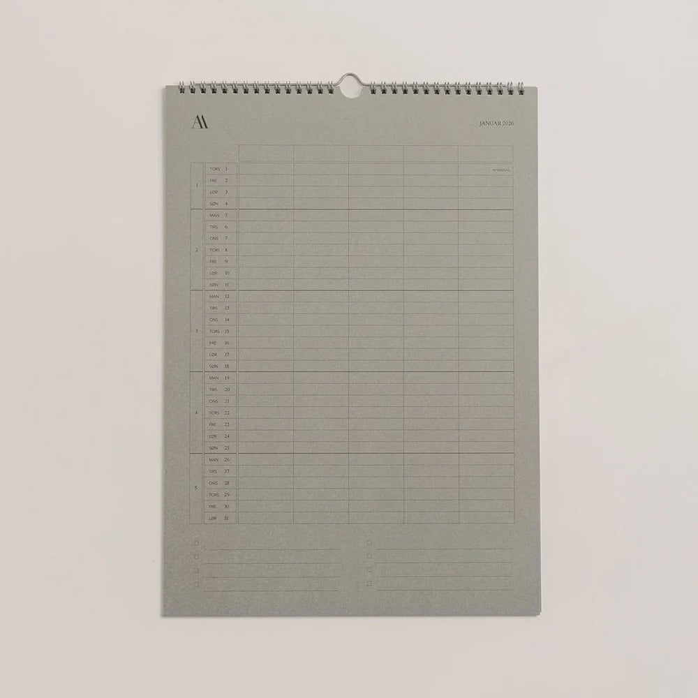 Atelier Aarhus vægkalender 2026