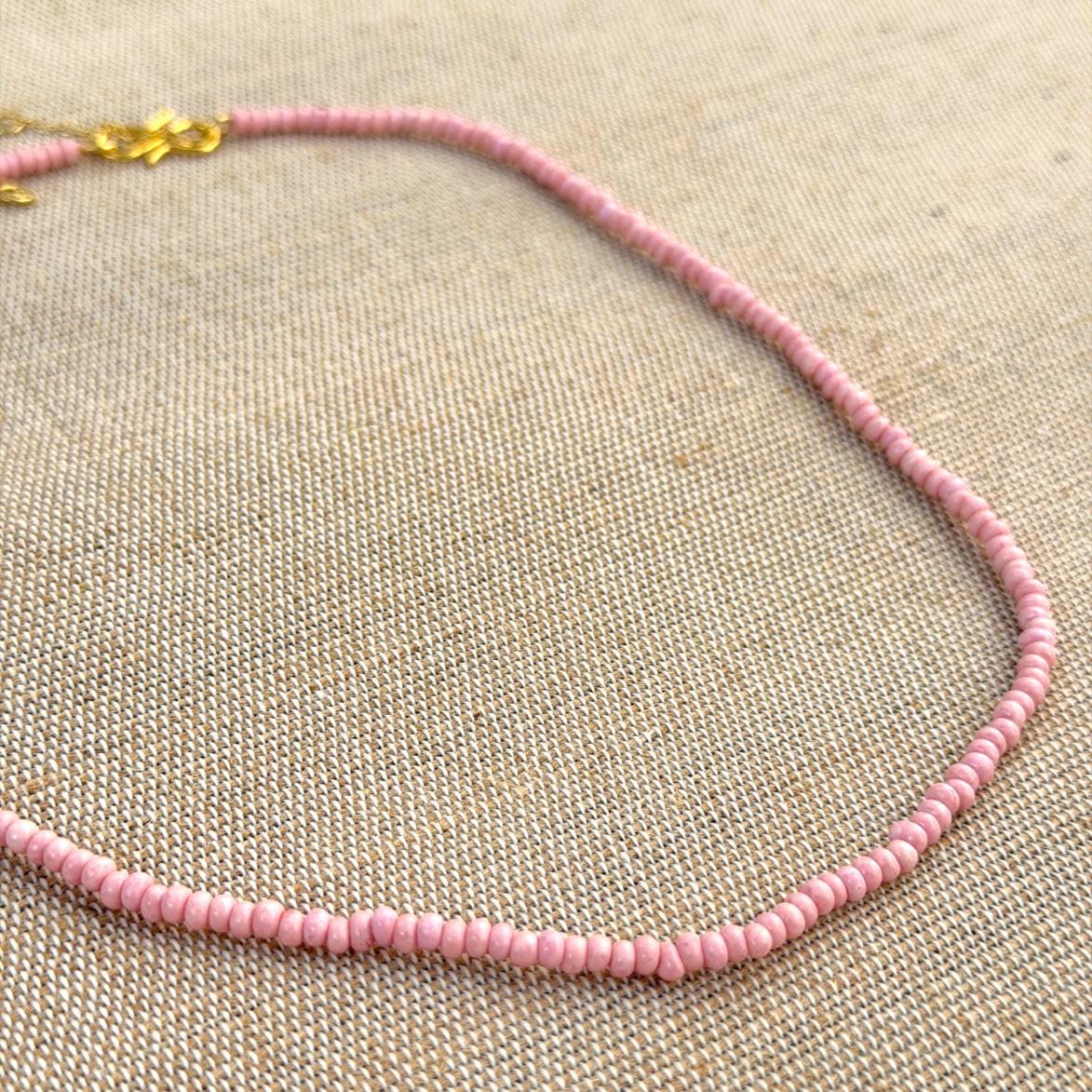 KALA Perlehalskæde - Rosa