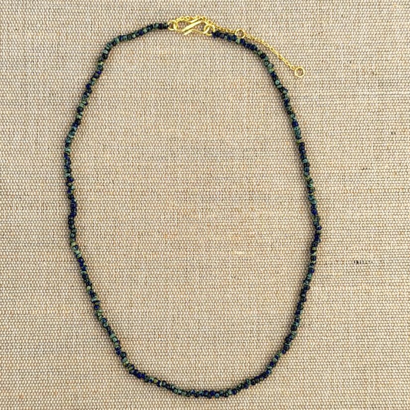 REENA Perlehalskæde - Navy