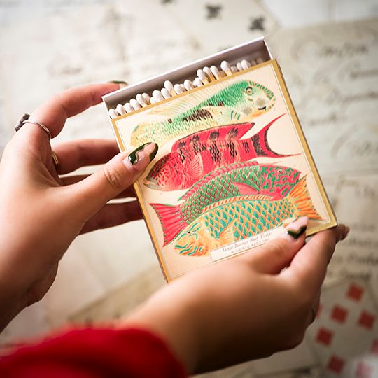 Fish matches tændstikæske