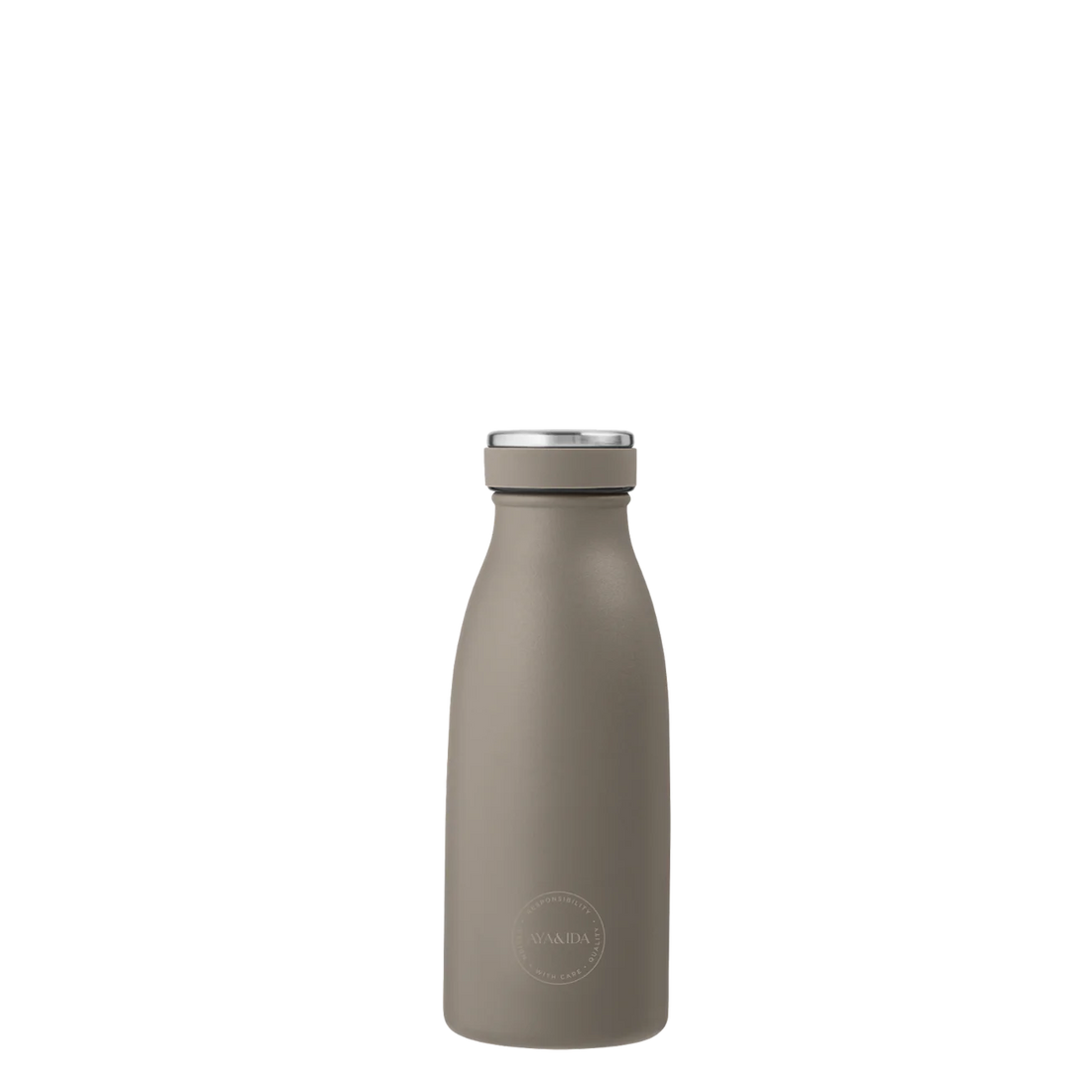 Aya Ida lille drikkeflaske i brun/grøn farve