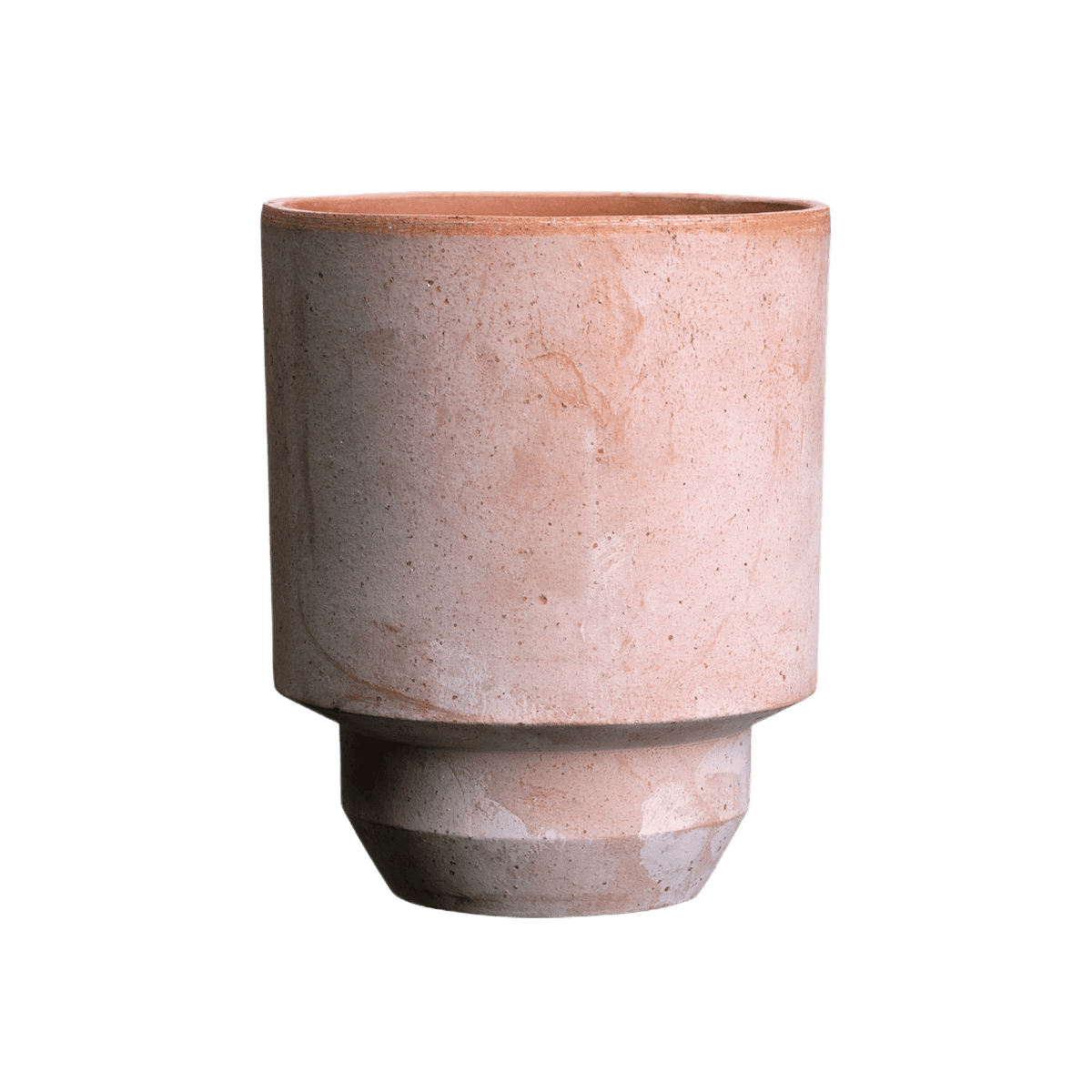 Rosa urtepotte, med dræn og frostsikker fra Bergs Potter