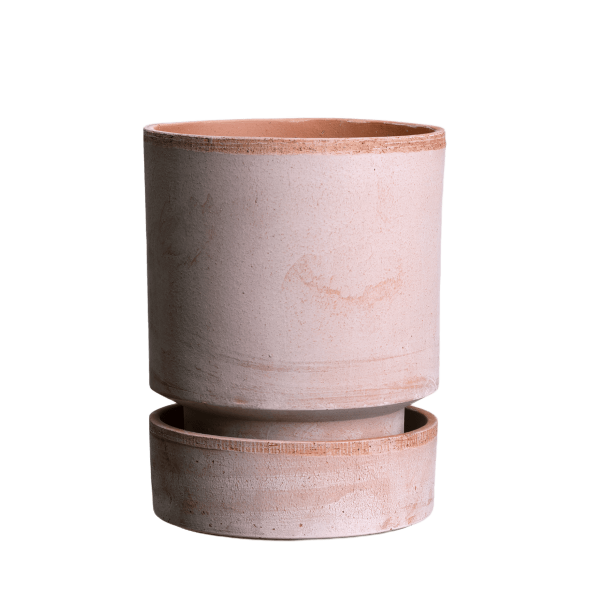 Frostsikker terracotta underskål til potter fra The Hoff Collection, lavet af Bergs Potter