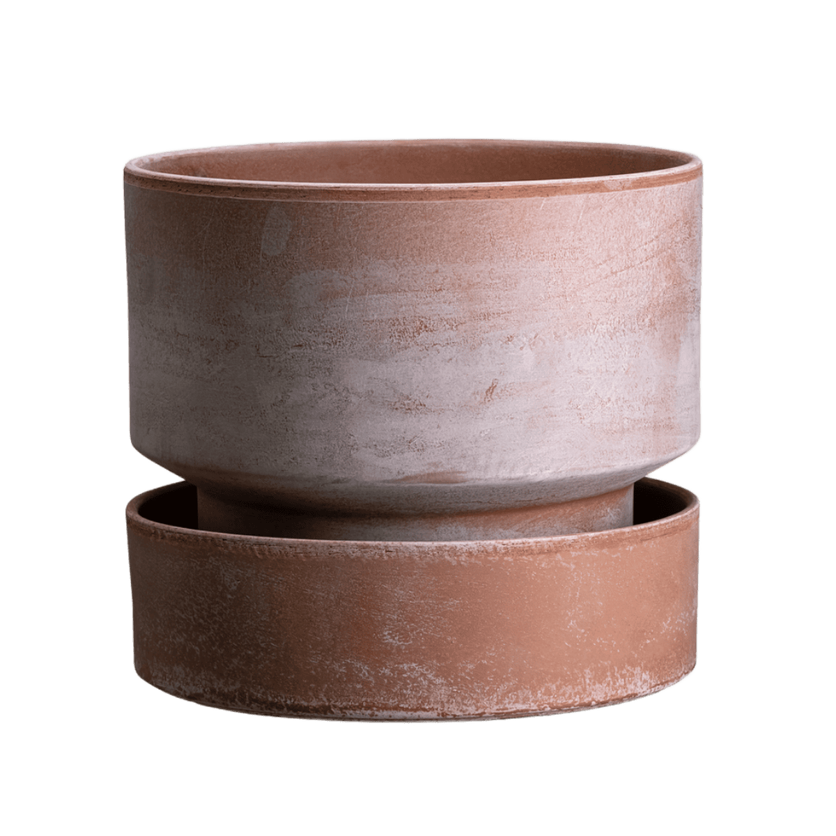 Frostsikker terracotta underskål til potter fra The Hoff Collection, lavet af Bergs Potter