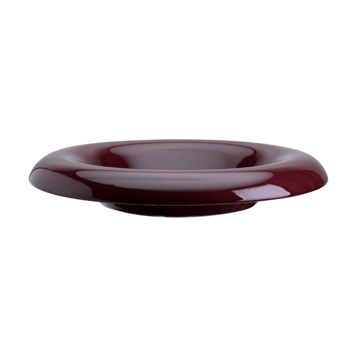 Lily Saucer - Glaseret Underskål - Burgundy