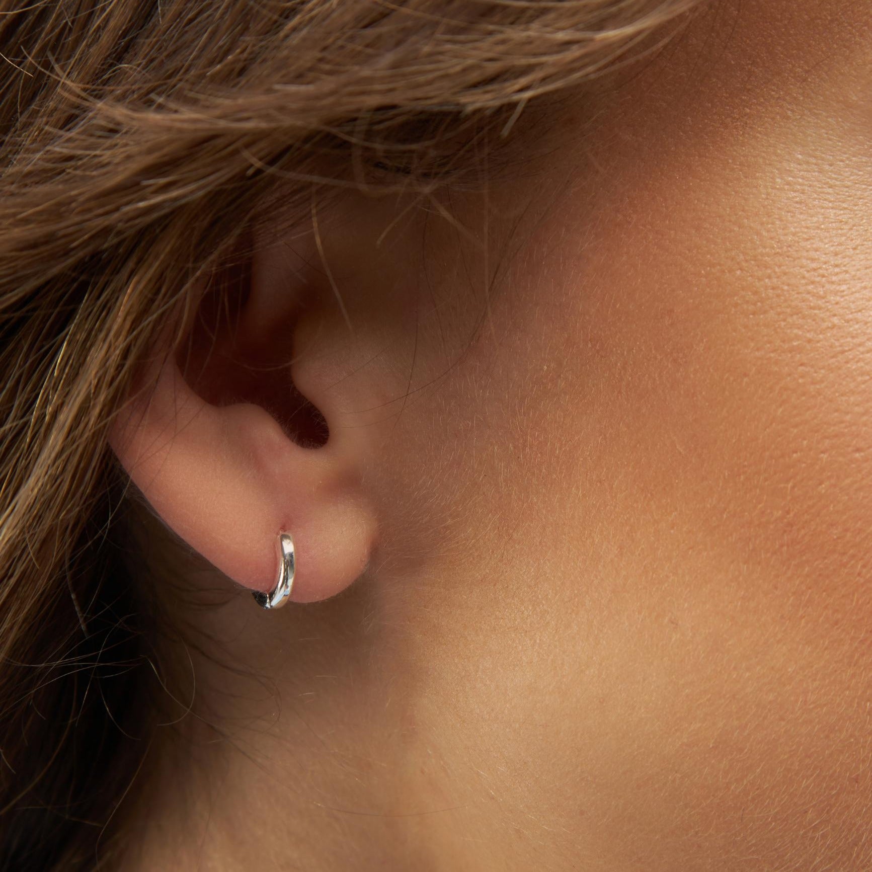 Buckle Hoops Øreringe - Sølv