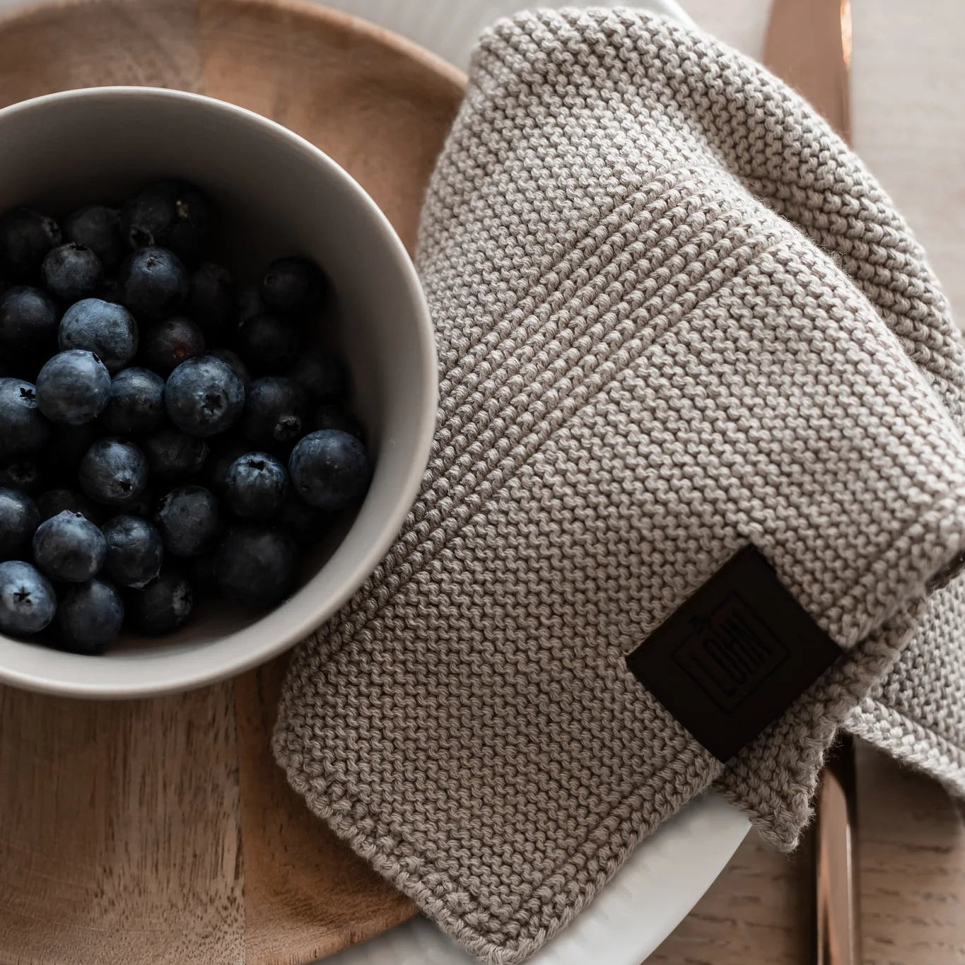 Strikket Klud - Øko GOTS Bomuld - Spanish Grey