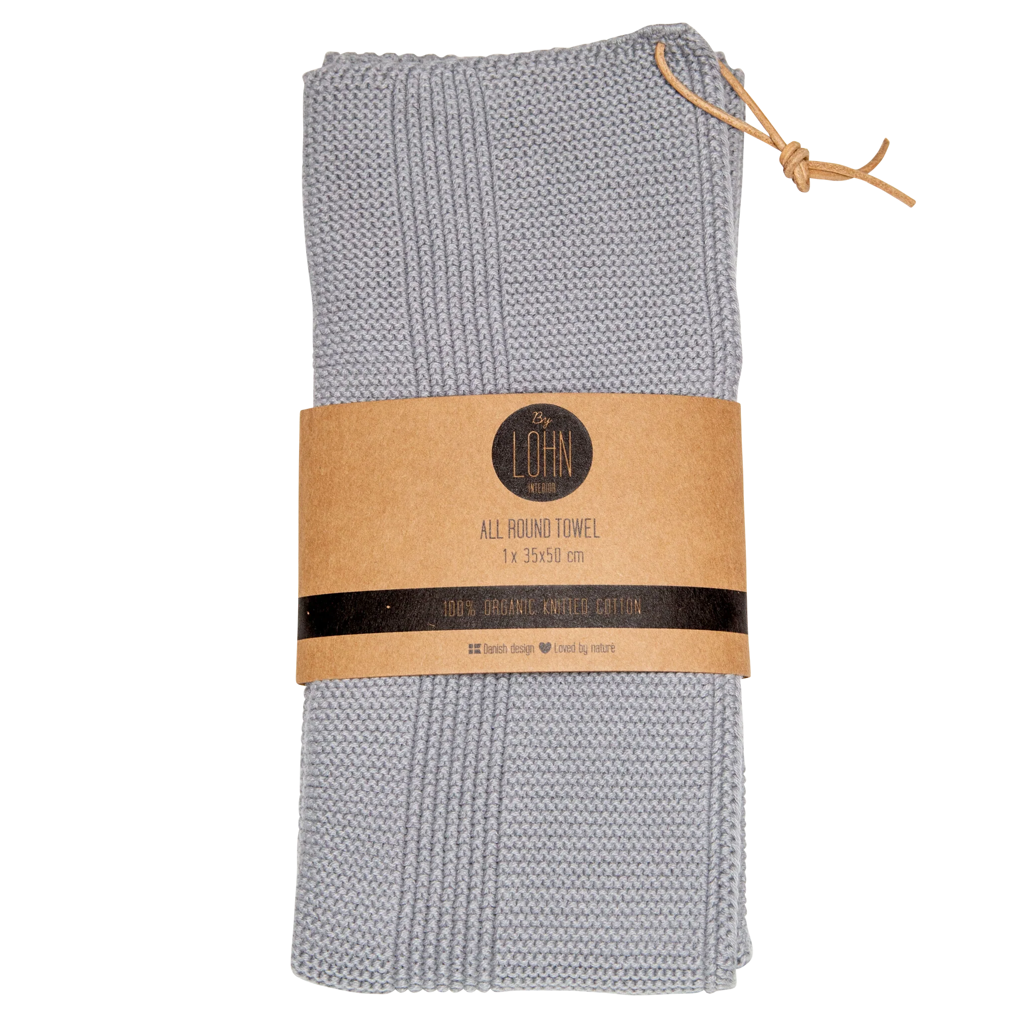 Strikket Håndklæde - Øko GOTS Bomuld - Spanish Grey