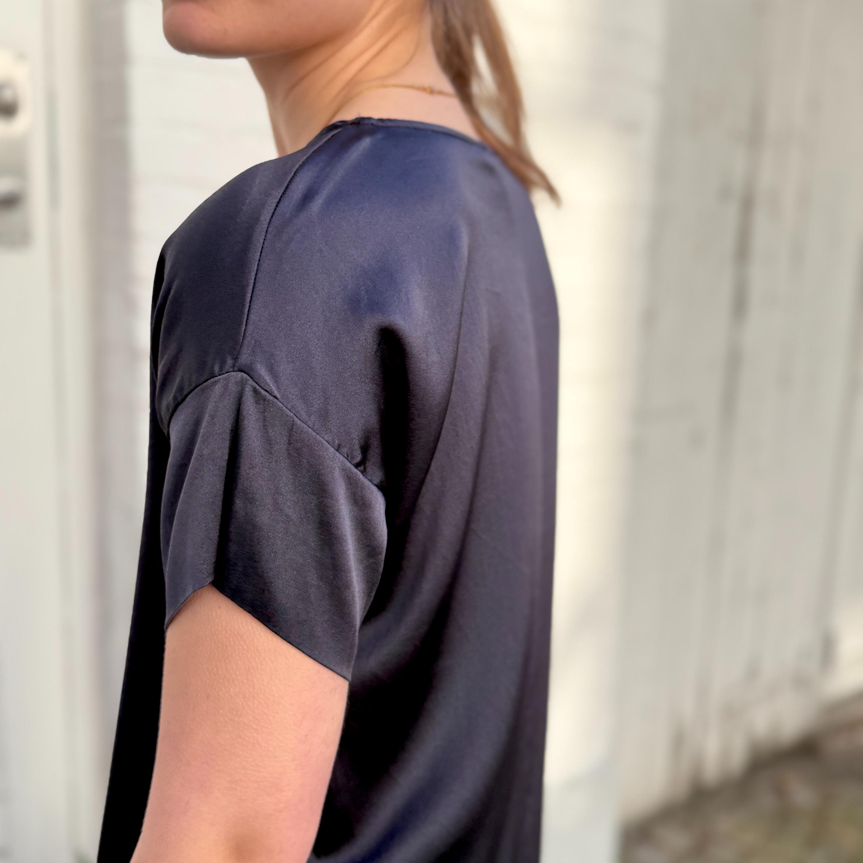 LORIN Kjole - Silke & Elastan - Blue (700)