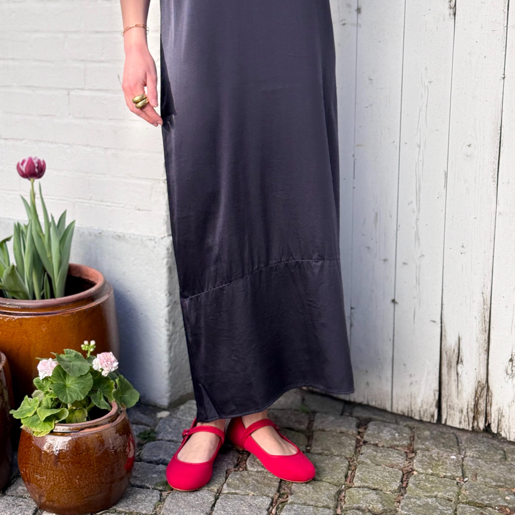 MUIN Kjole - Silke & Elastan - Blue (700)