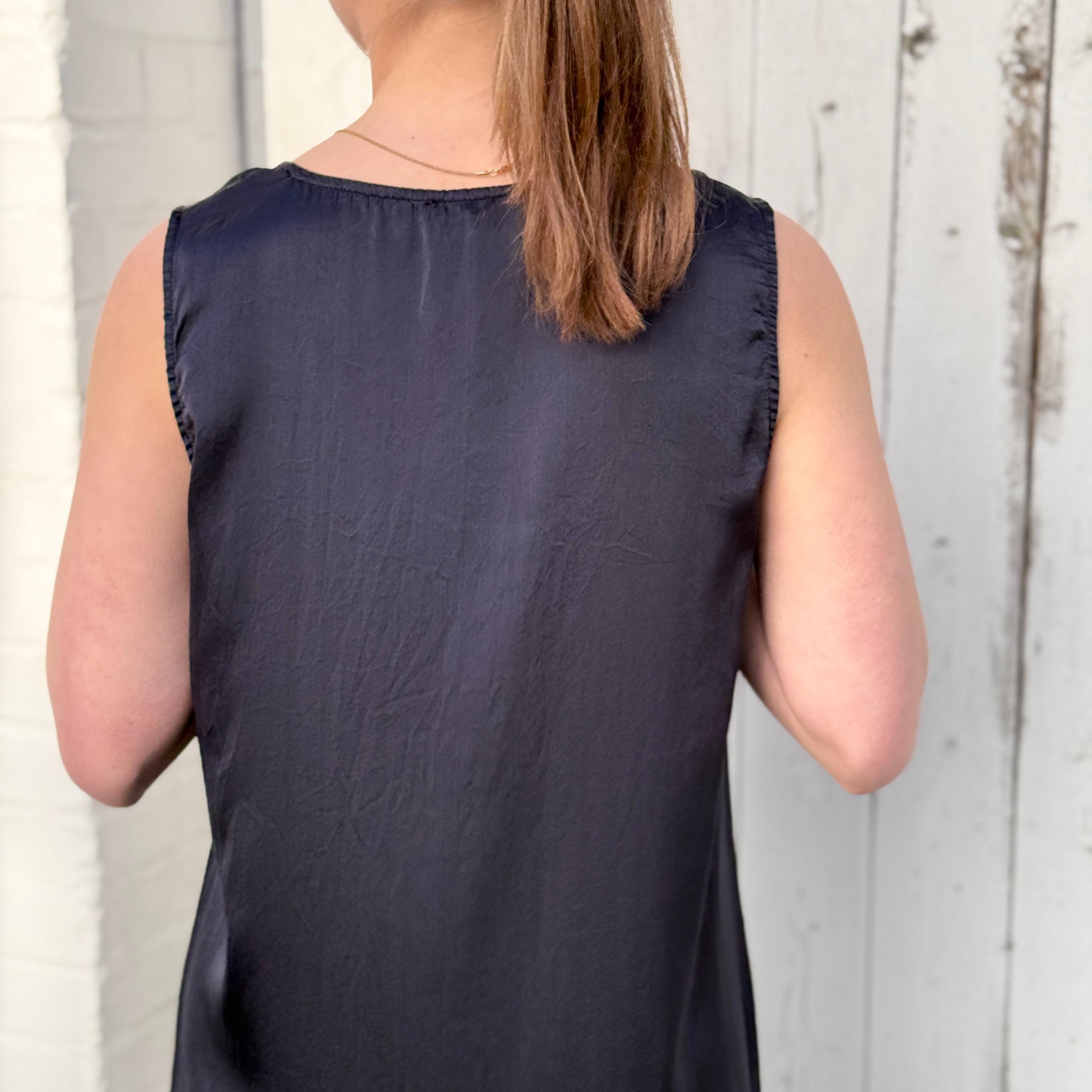 MUIN Kjole - Silke & Elastan - Blue (700)