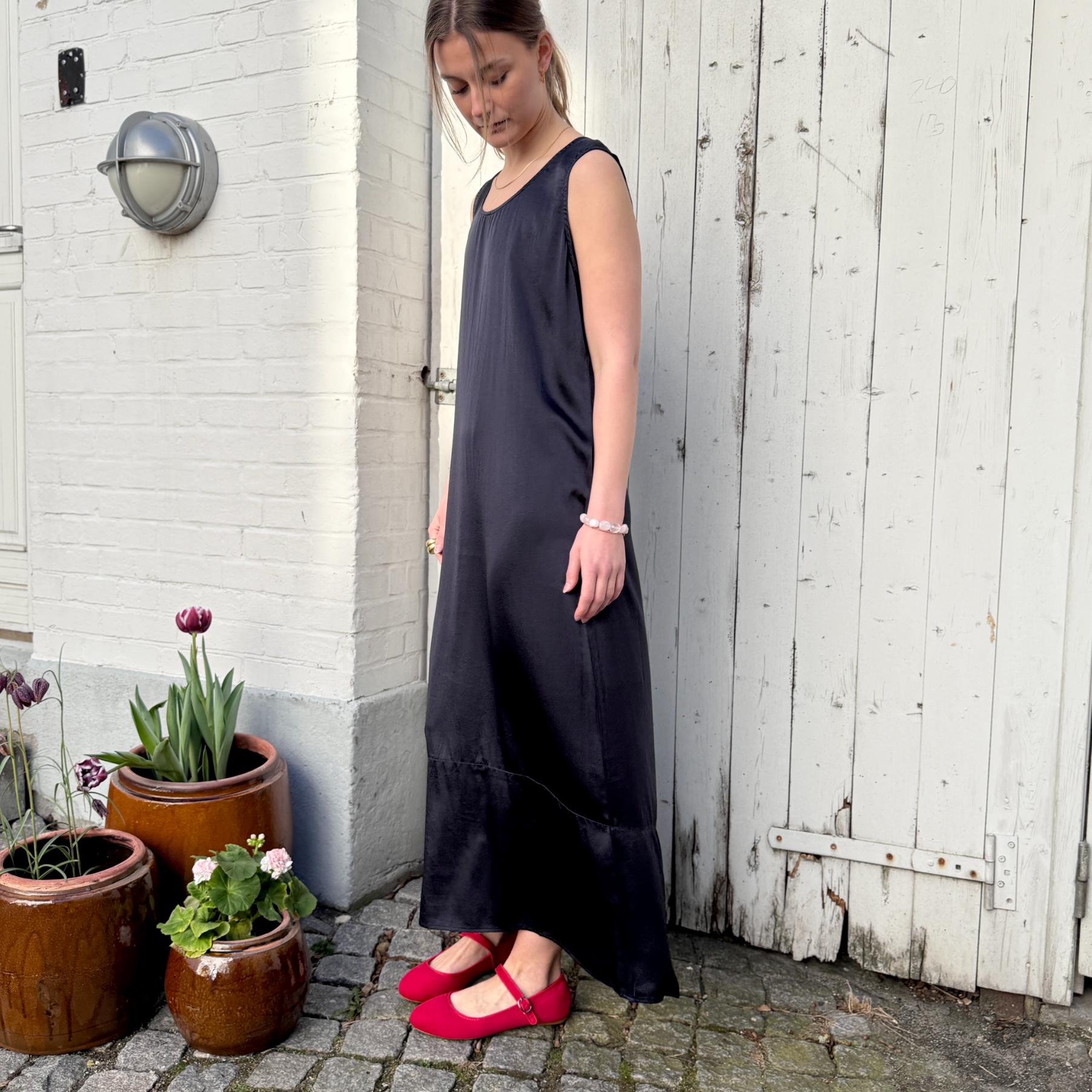 MUIN Kjole - Silke & Elastan - Blue (700)
