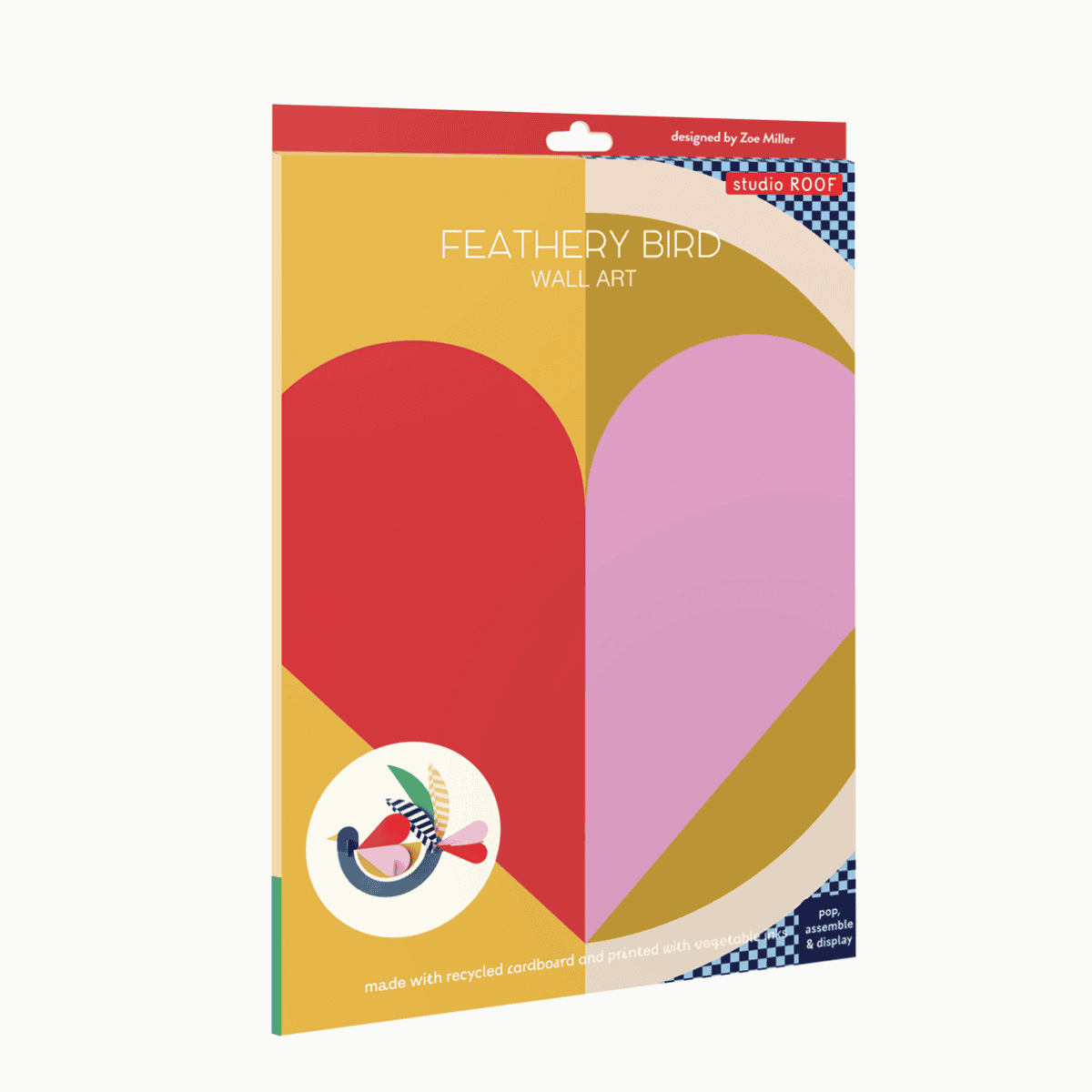 Studio Roof Papdyr fulg med fjer lavet af designer Zoe Miller