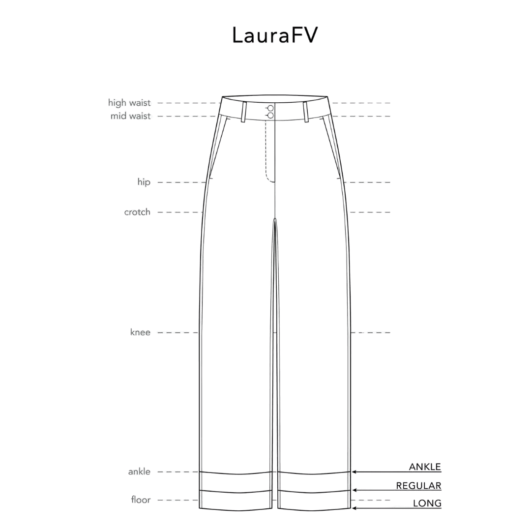 Sorte klassiske habitbukser i Five Units