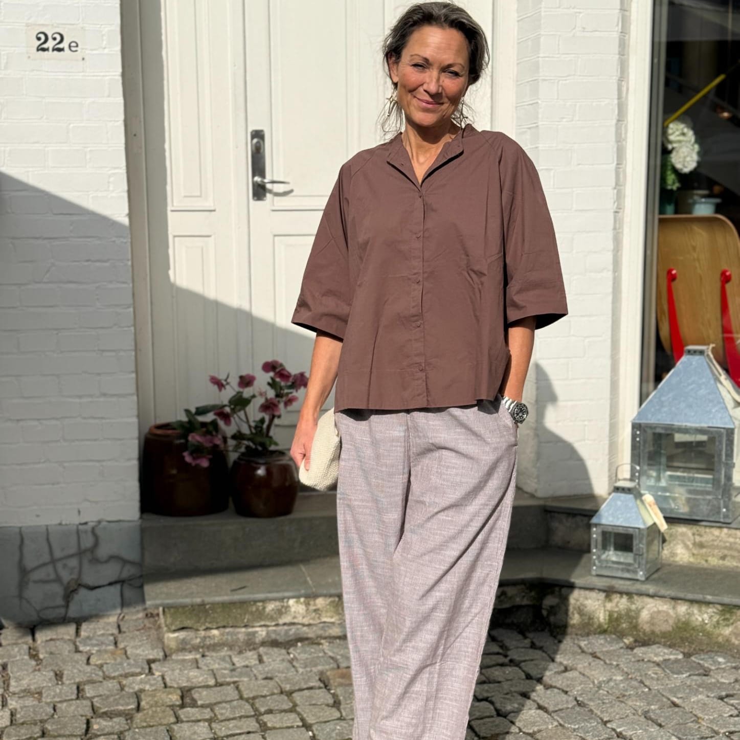 Abu Dhabi skjorte fra Frau i brun nuance med luftigt og behageligt fit