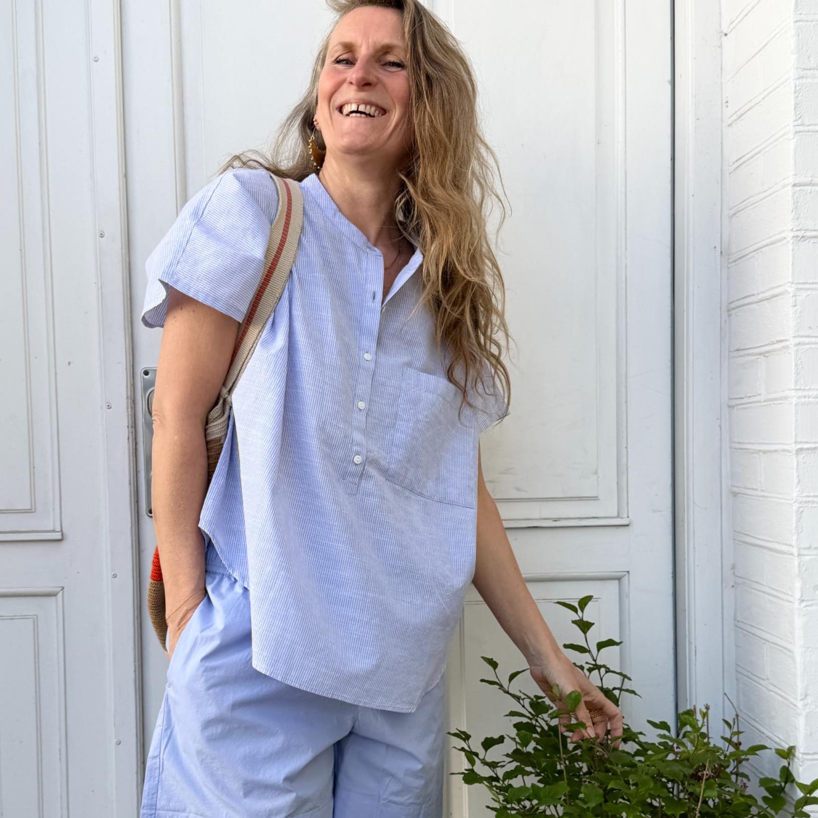 Colombo Skjorte - Øko Bomuld - Baby Lavender Stripe