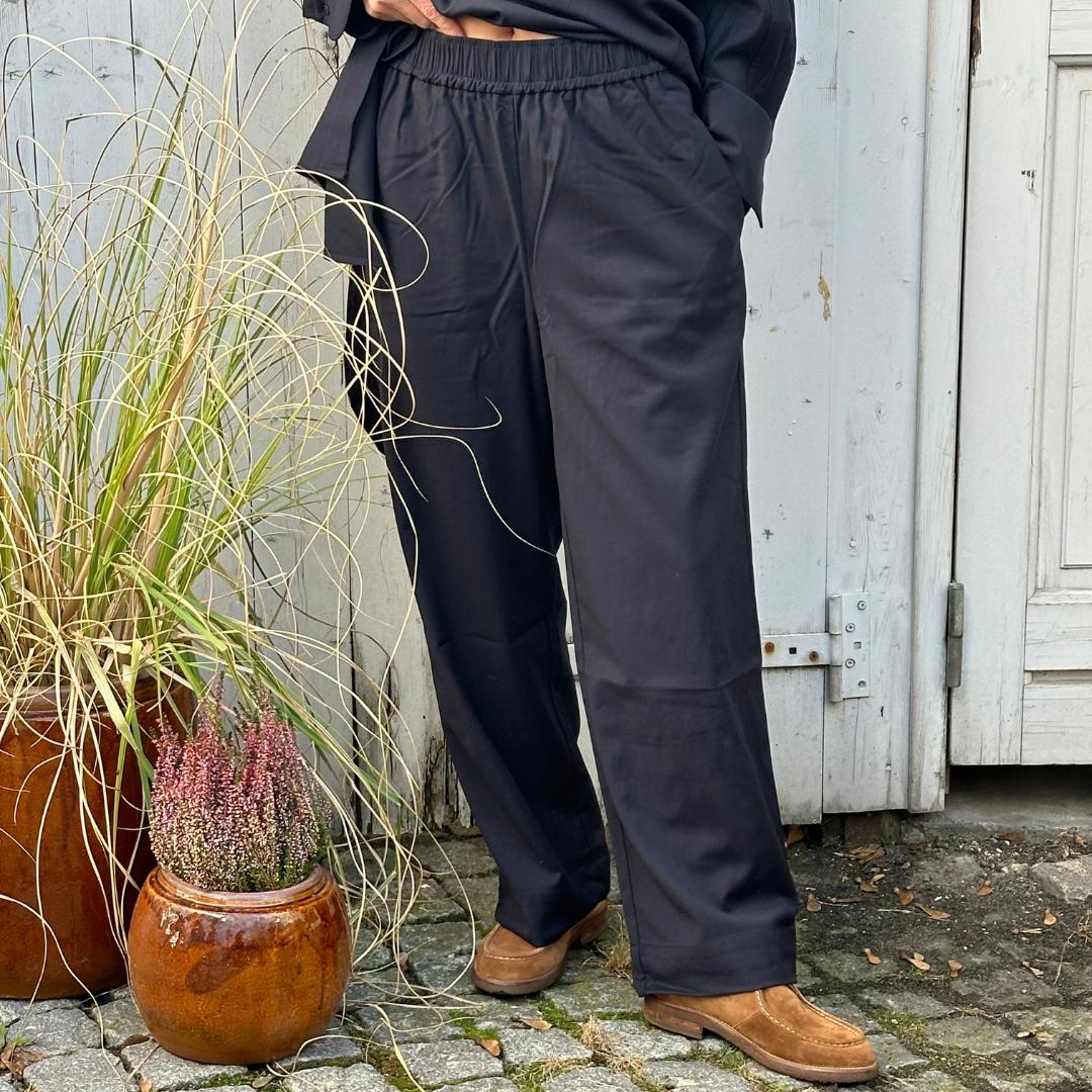 LONG Copenhagen Bukser - WOOL BLEND - Dark Navy