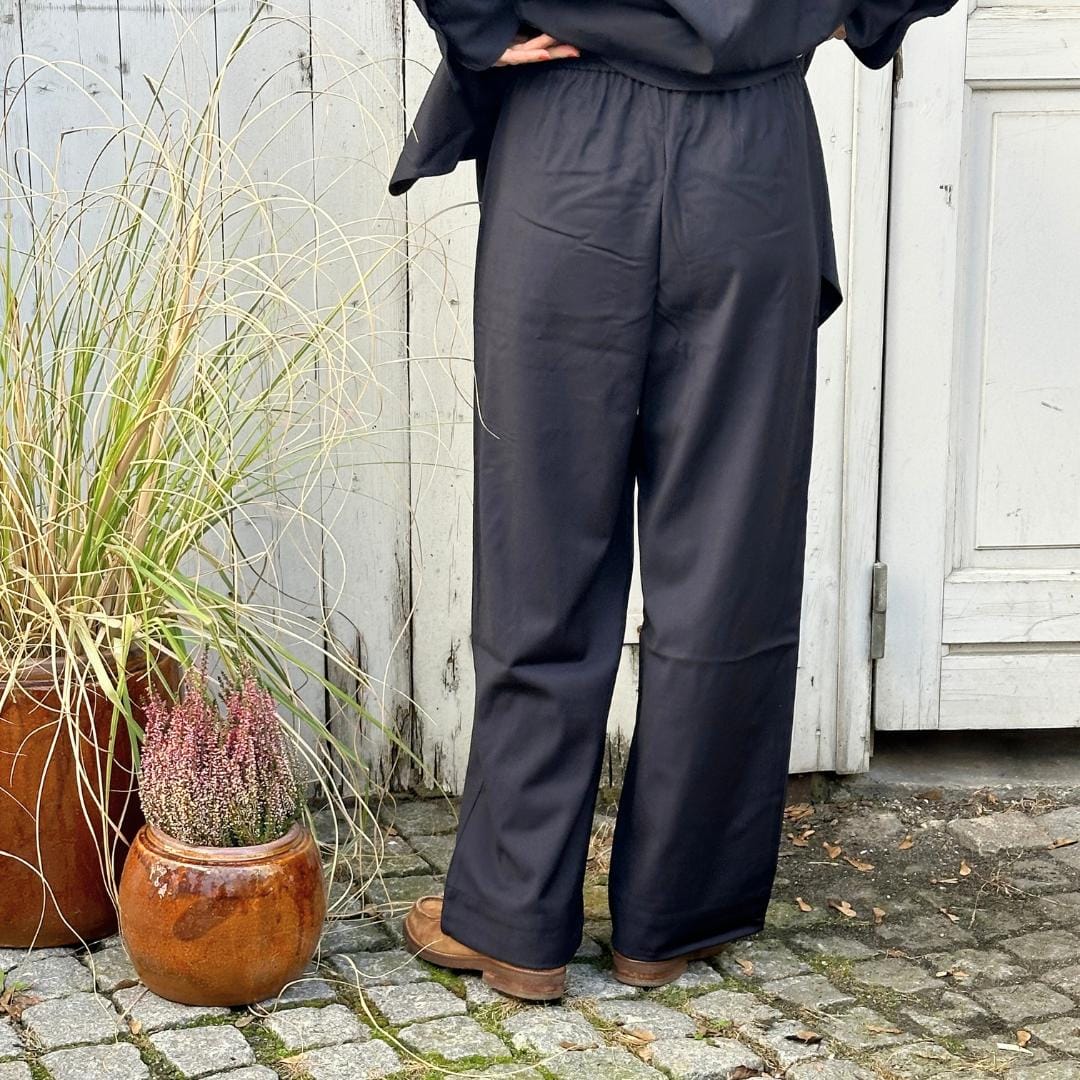 LONG Copenhagen Bukser - WOOL BLEND - Dark Navy