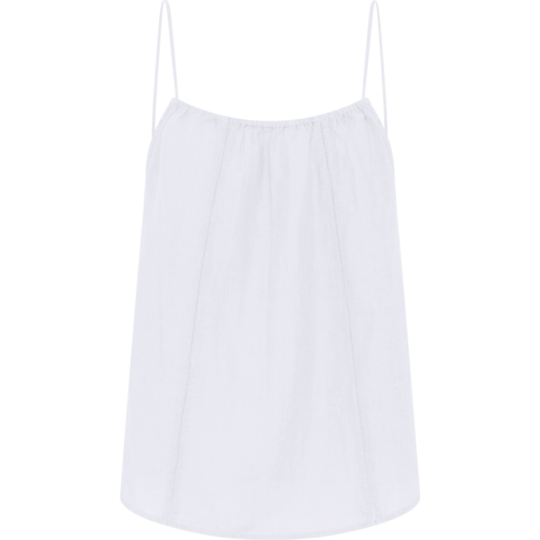 Vancouver Deco Top - Hør - Bright White