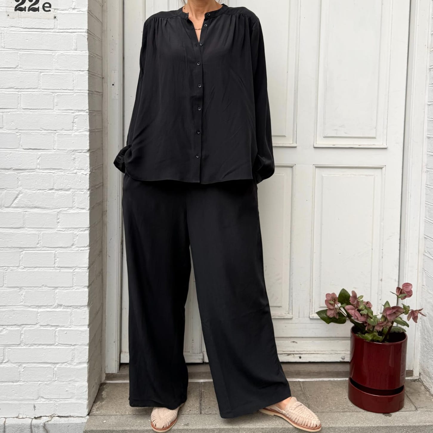 Florence Skjorte - Silke - Black