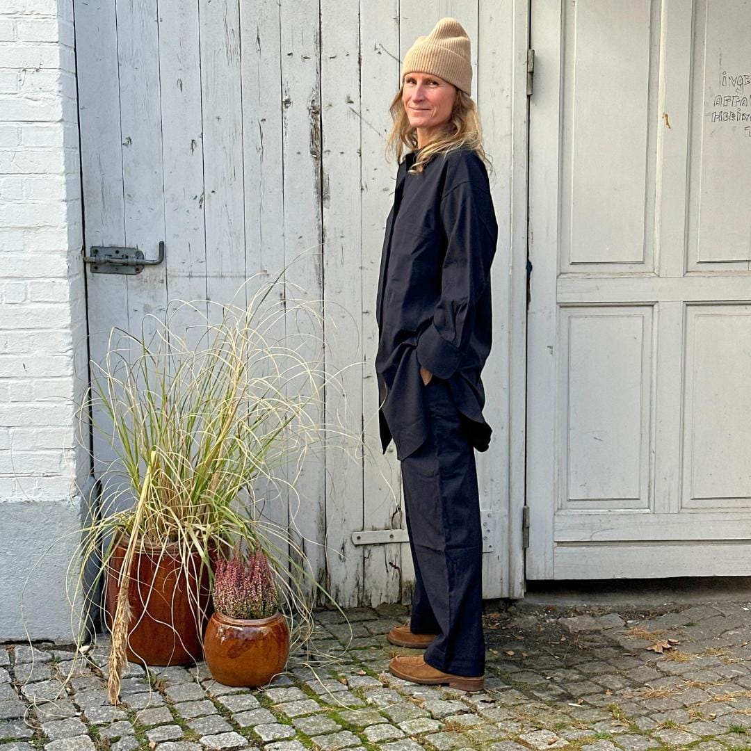 LONG Copenhagen Bukser - WOOL BLEND - Dark Navy