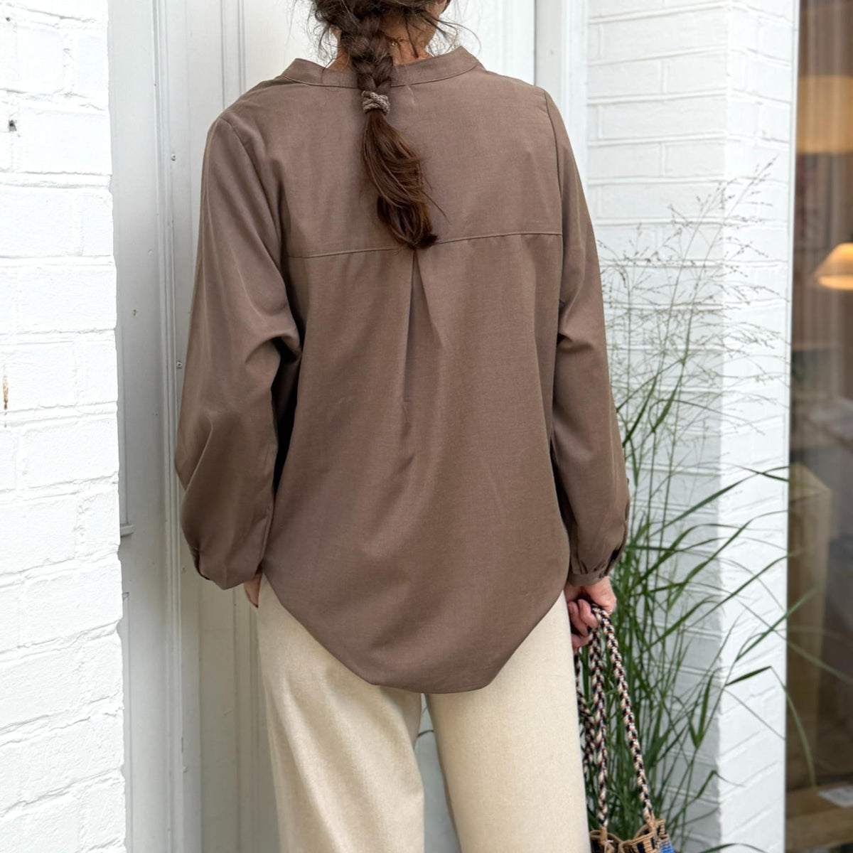 Madrid Skjorte - WOOL BLEND - Walnut