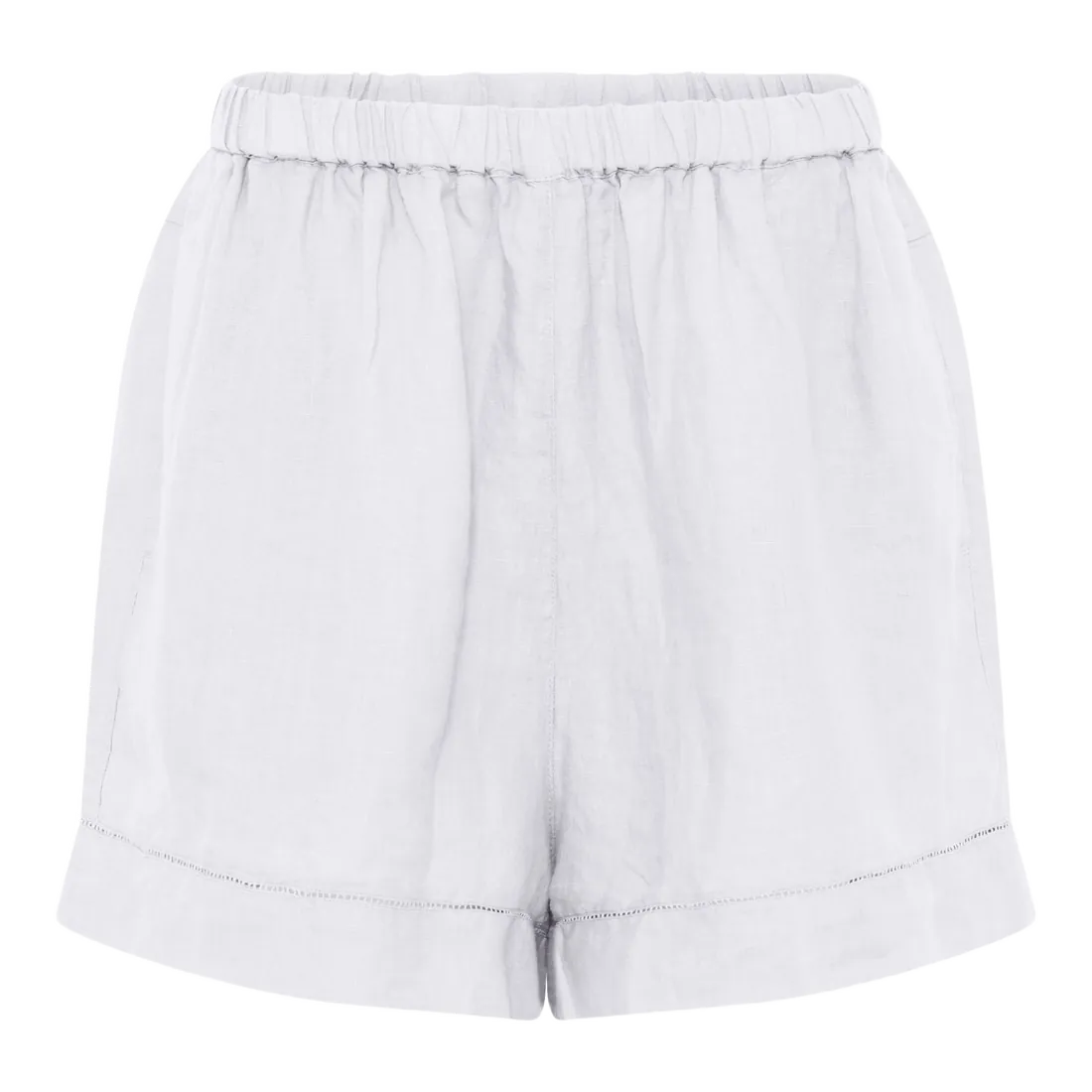 Melbourne Deco Shorts - Hør - Bright White