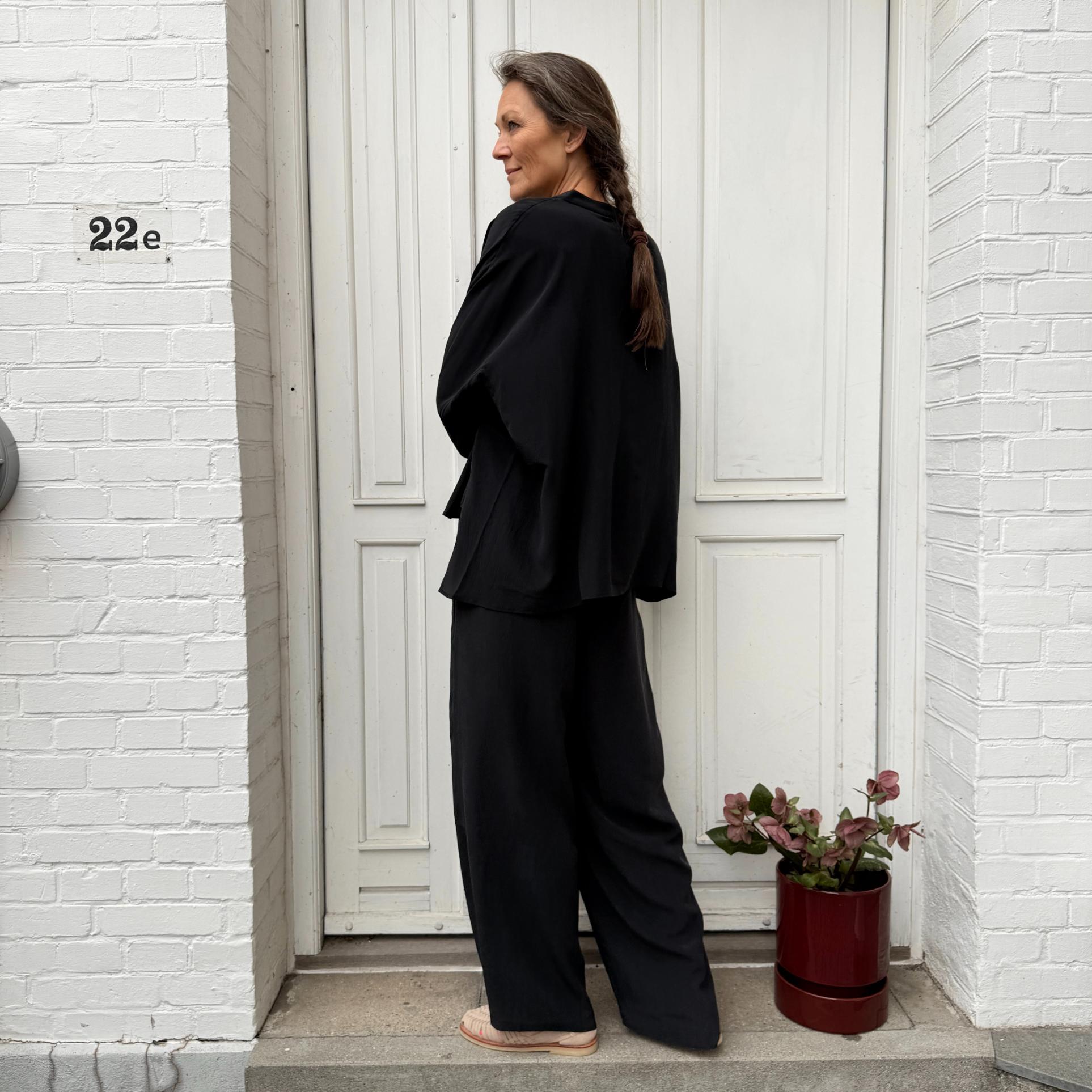 Seoul Skjorte - Silke - Black