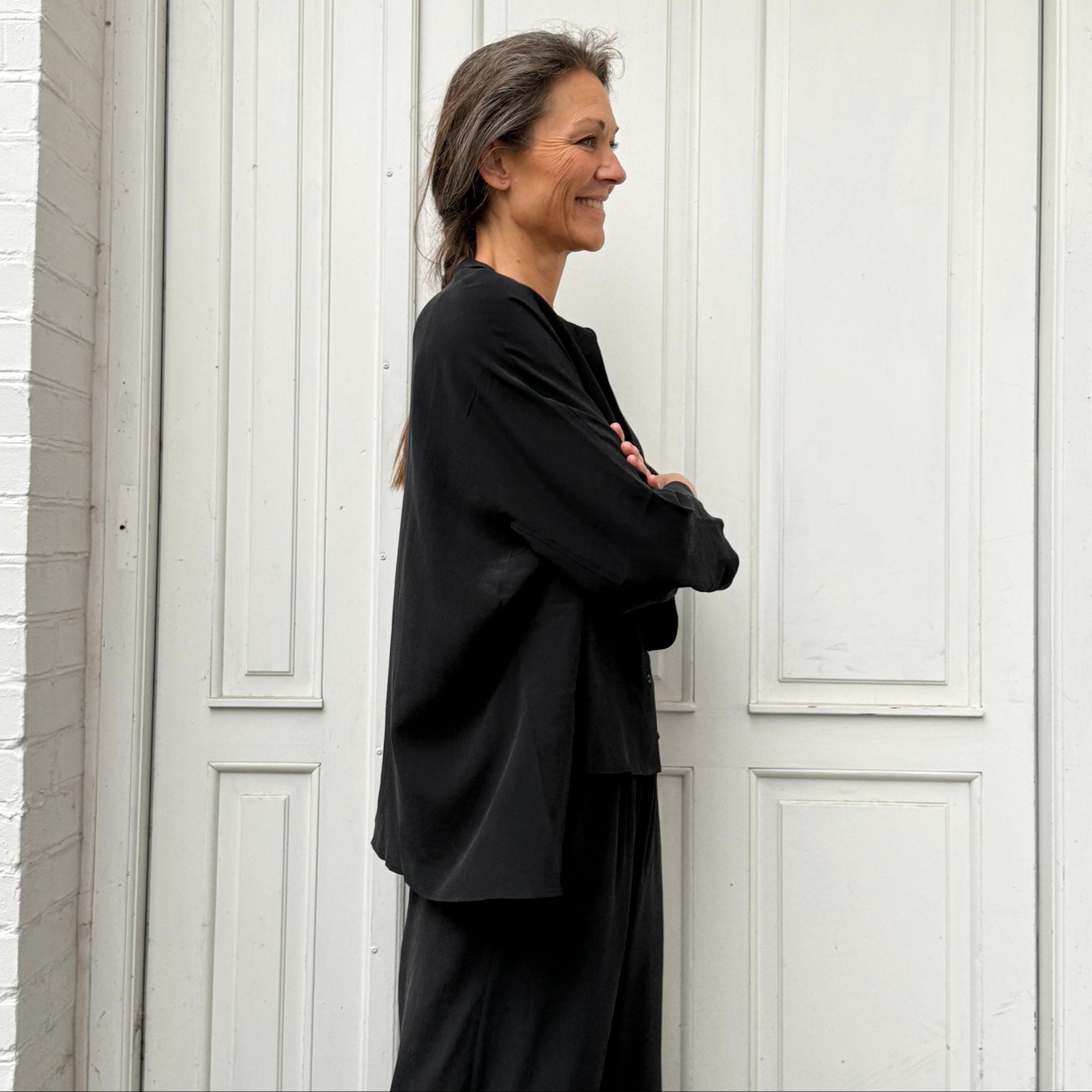 Seoul Skjorte - Silke - Black