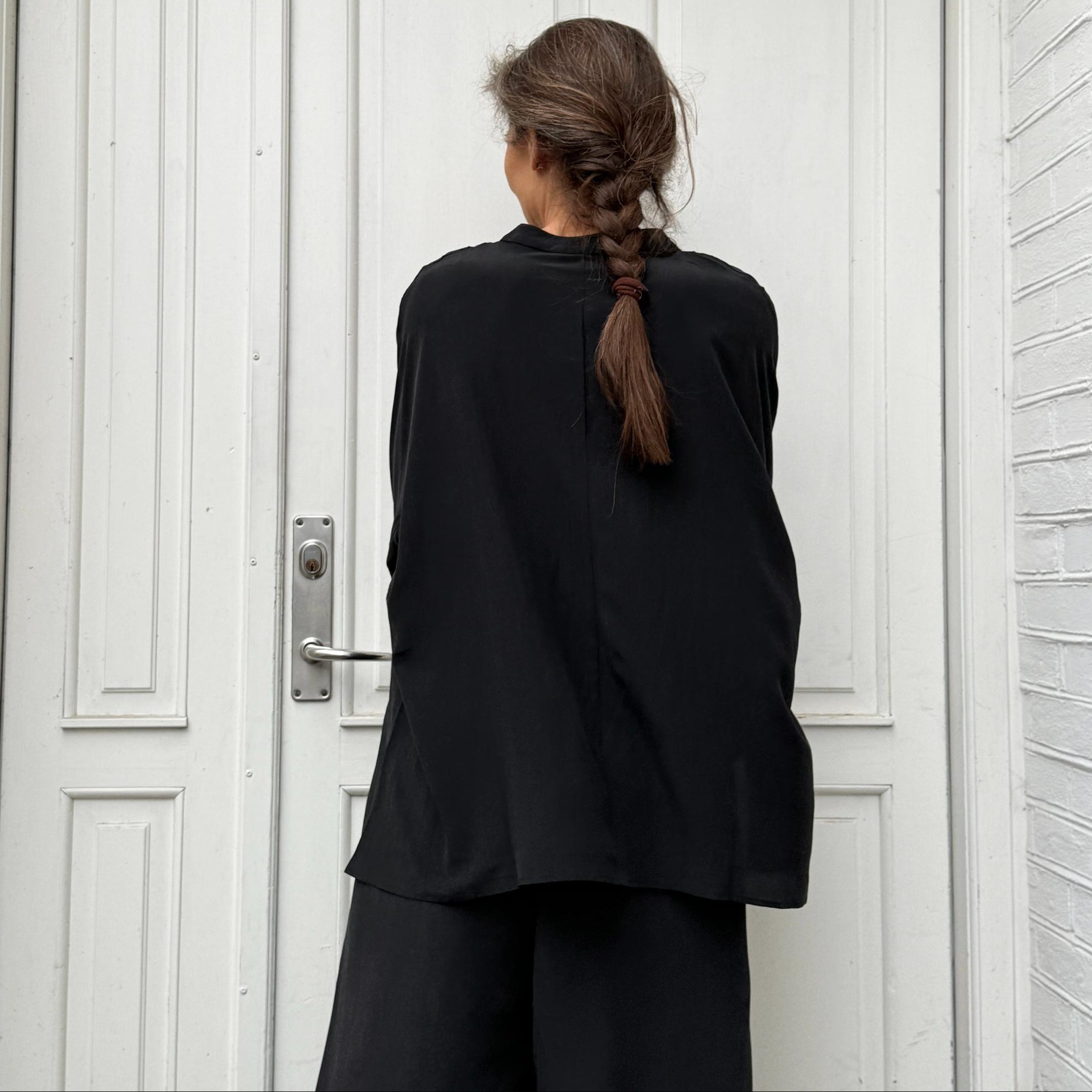 Seoul Skjorte - Silke - Black