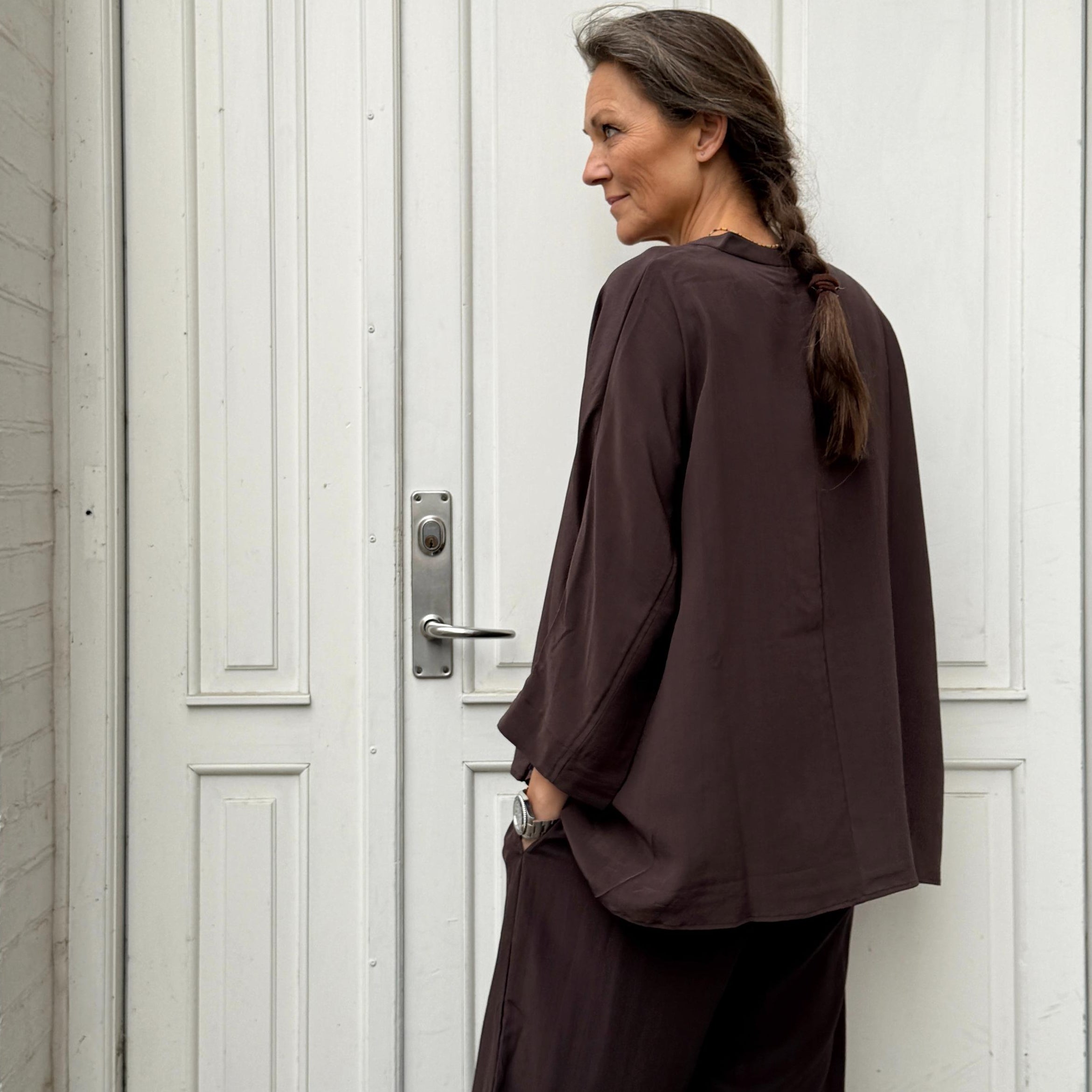 Seoul Skjorte - Silke - Chocolate Torte