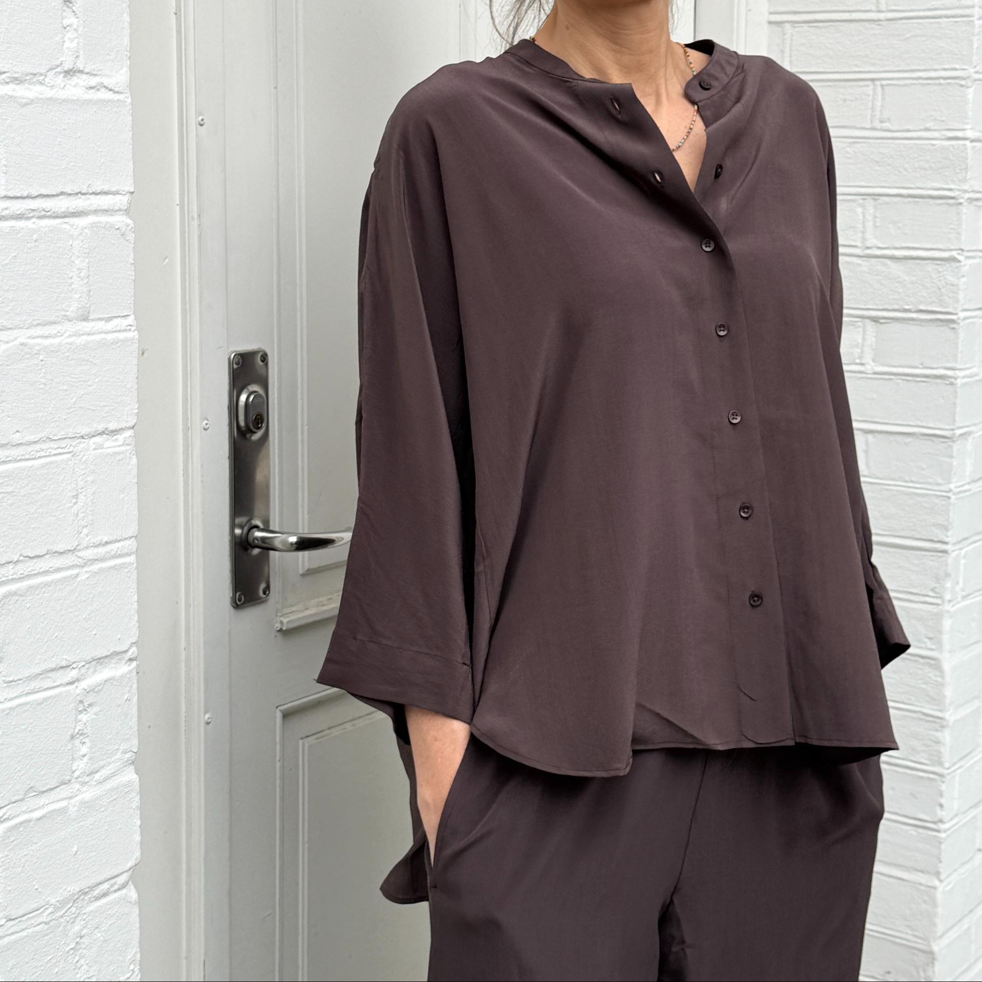 Seoul Skjorte - Silke - Chocolate Torte