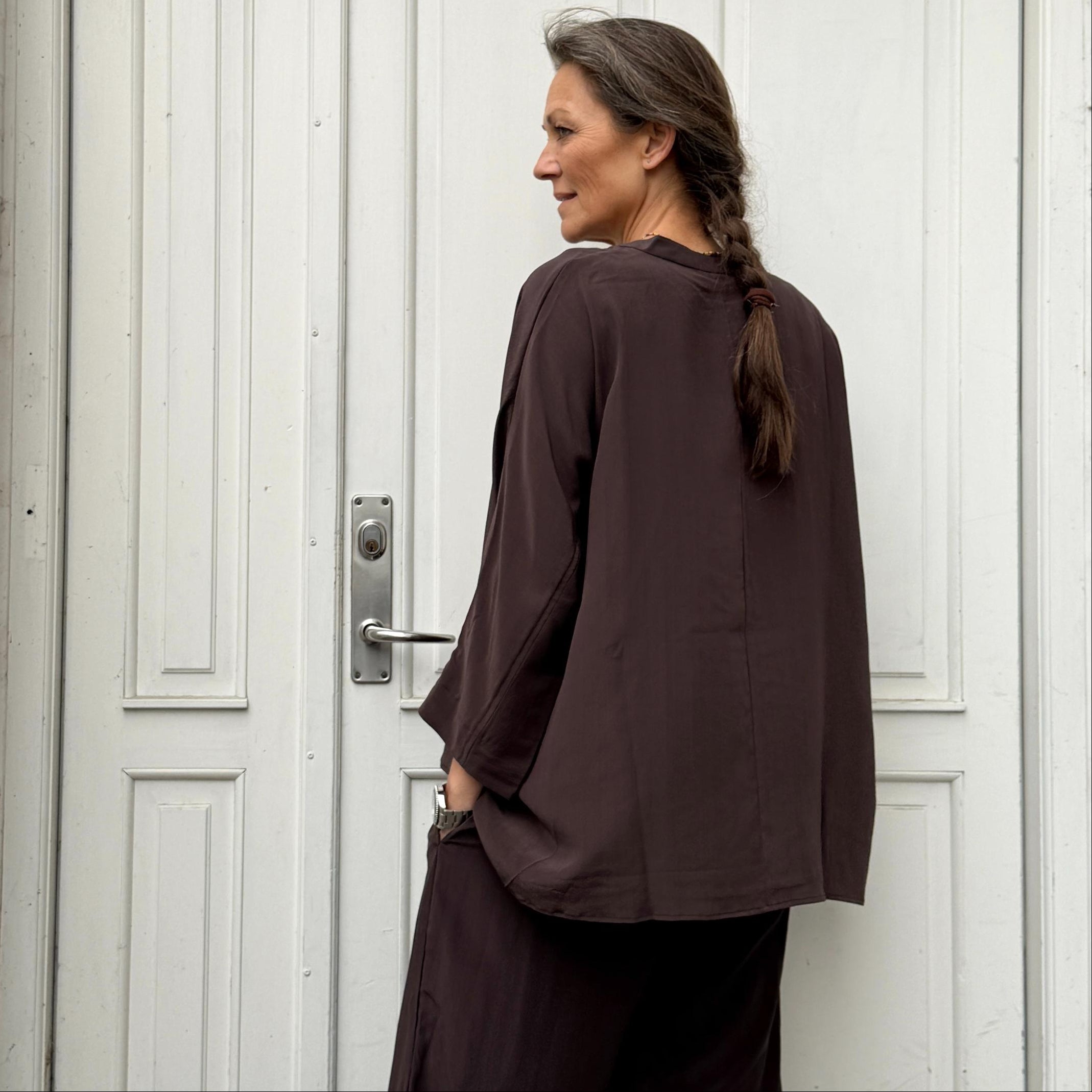 Seoul Skjorte - Silke - Chocolate Torte