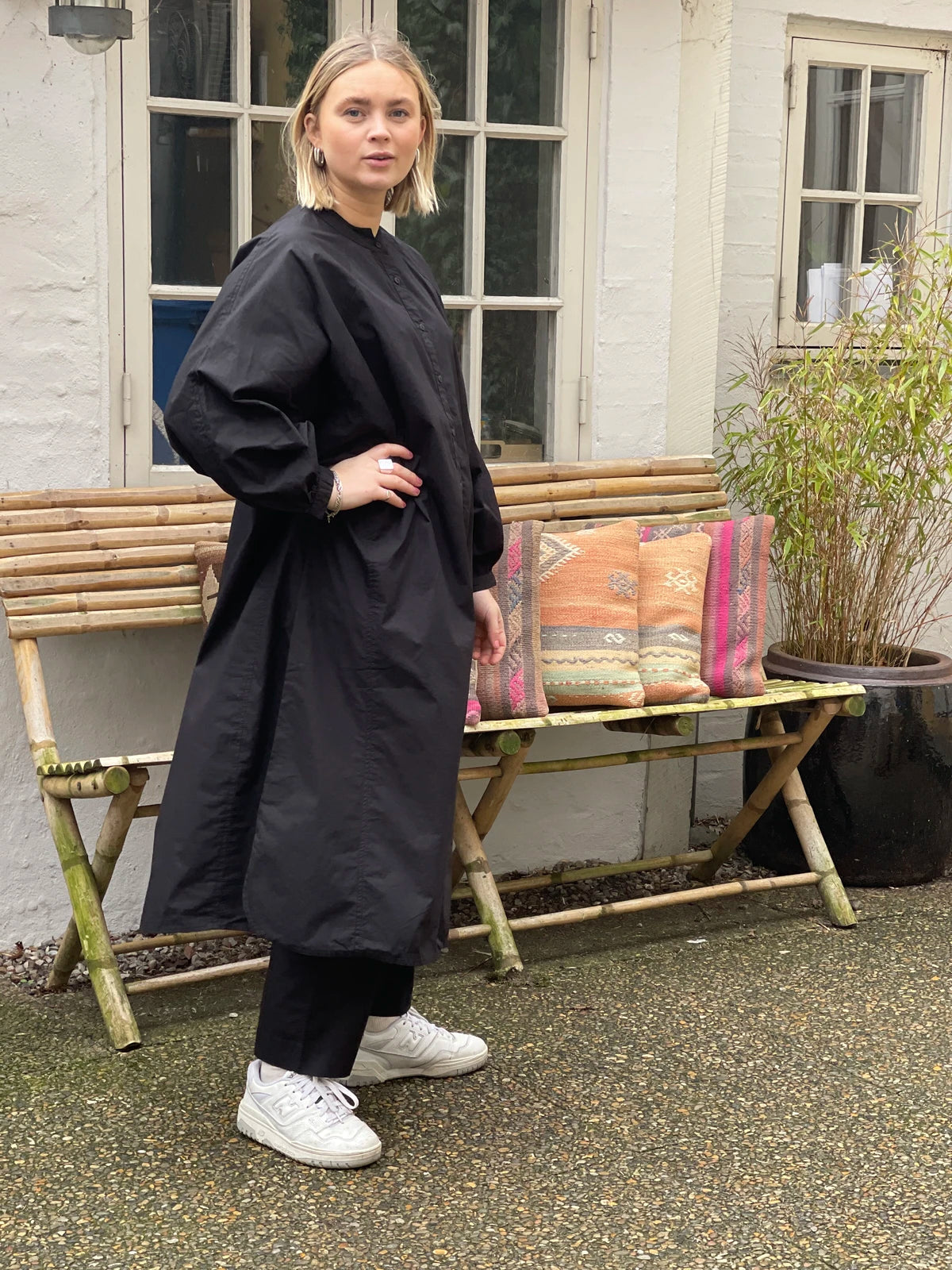 Tokyo Skjortekjole - Øko Bomuld - Black