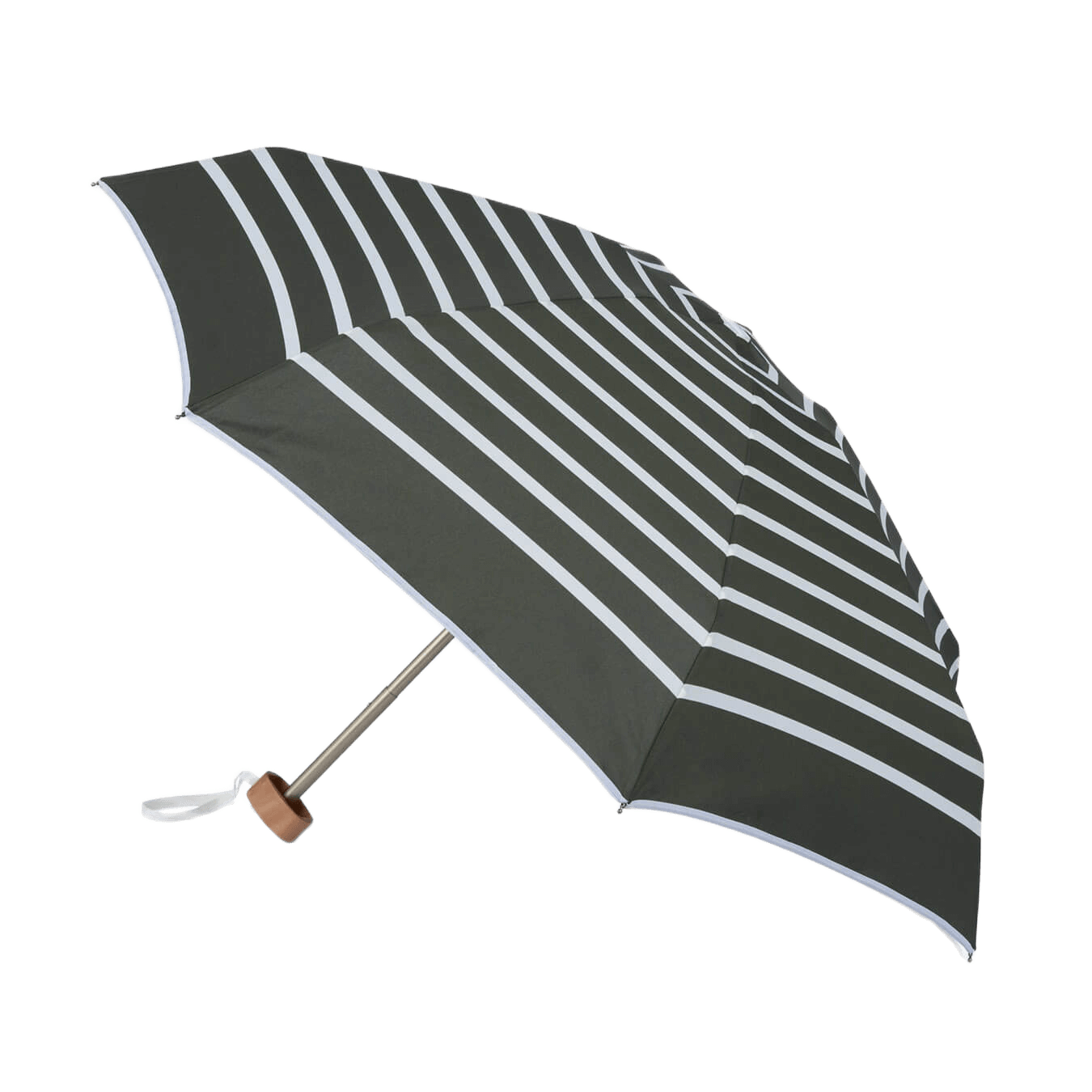 Paraply fra ANATOLE mørkegrøn med hvide striber