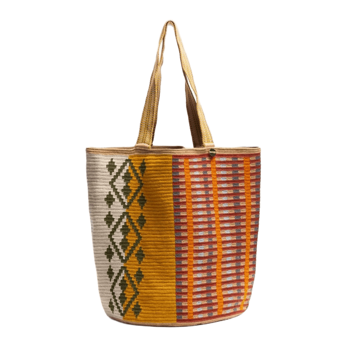 Tote Bag - COCKATOO - Mustard & Beige